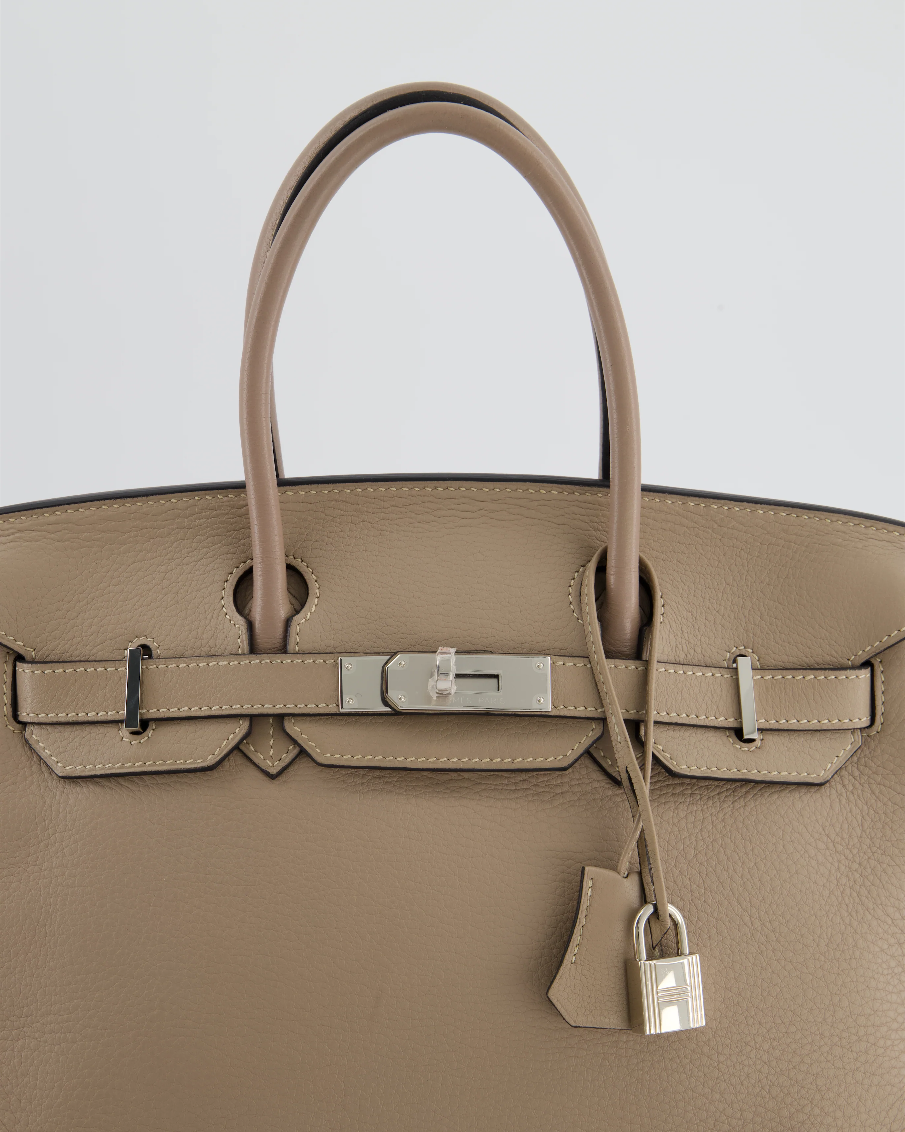 Hermès Birkin 30 Retourne Bag in Gris Touturelle Clemence Leather with Palladium Hardware - Image 14