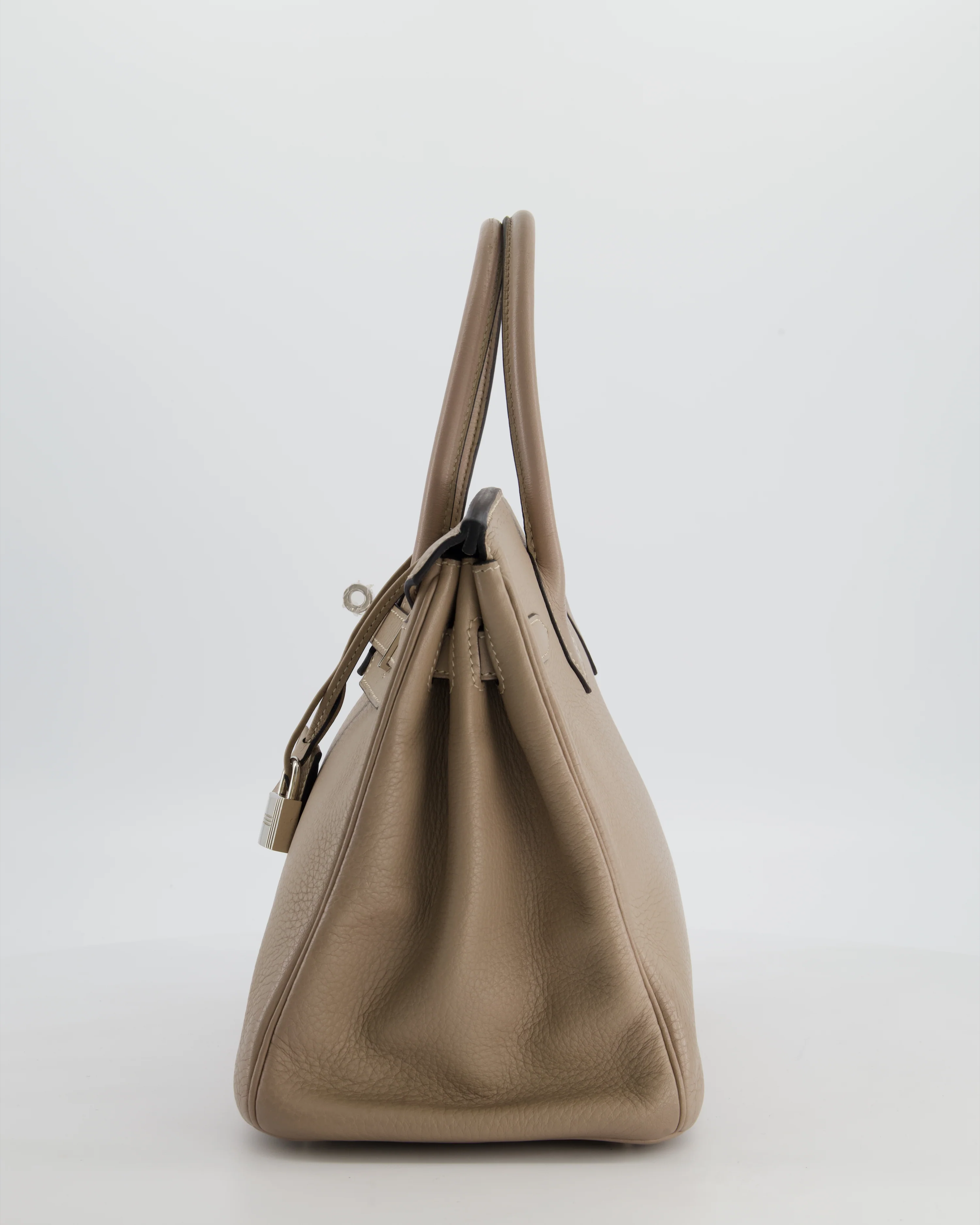 Hermès Birkin 30 Retourne Bag in Gris Touturelle Clemence Leather with Palladium Hardware - Image 8