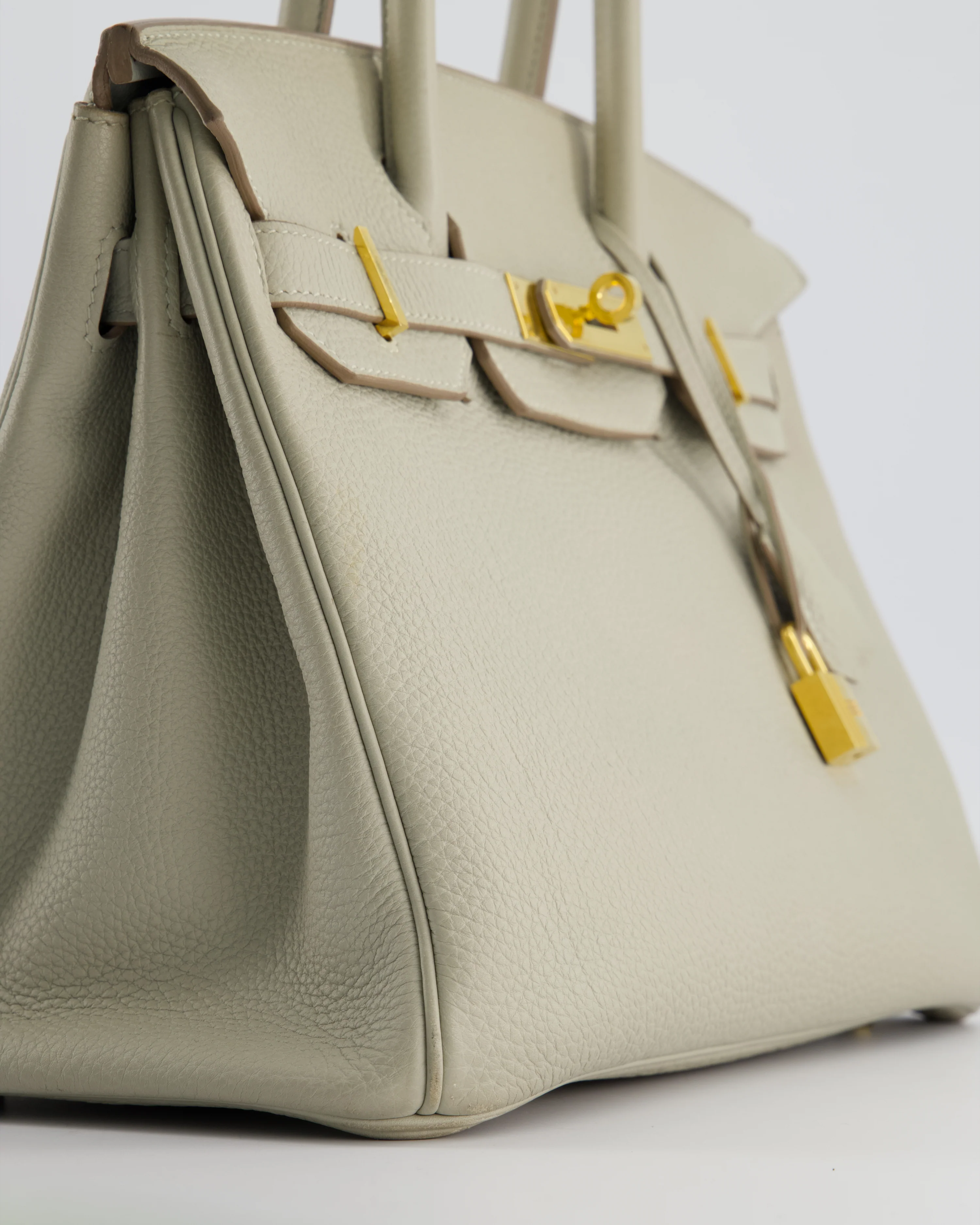 Hermès Birkin 30 Bag in Beton Togo Leather with Gold Hardware - Image 10