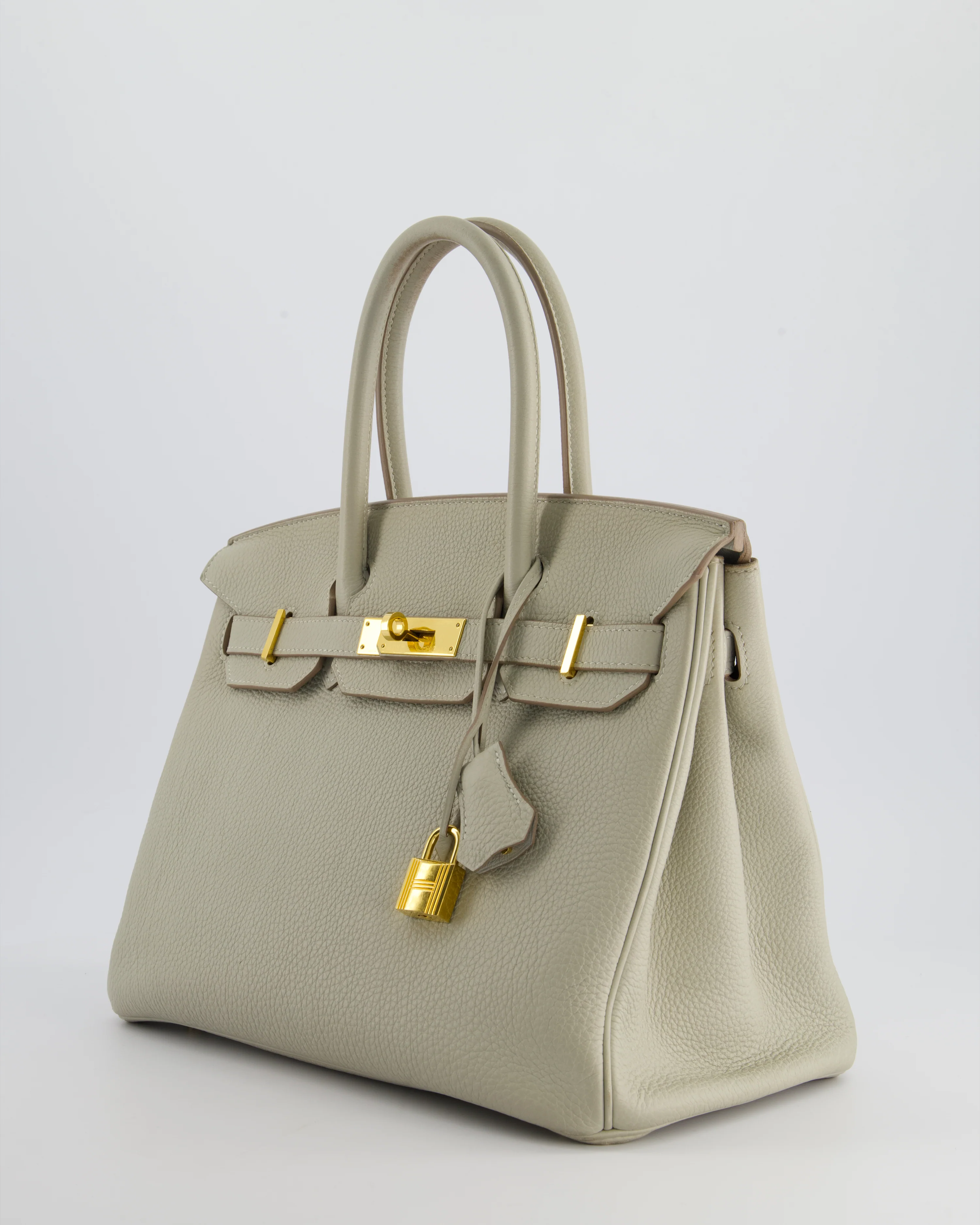 Hermès Birkin 30 Bag in Beton Togo Leather with Gold Hardware - Image 9