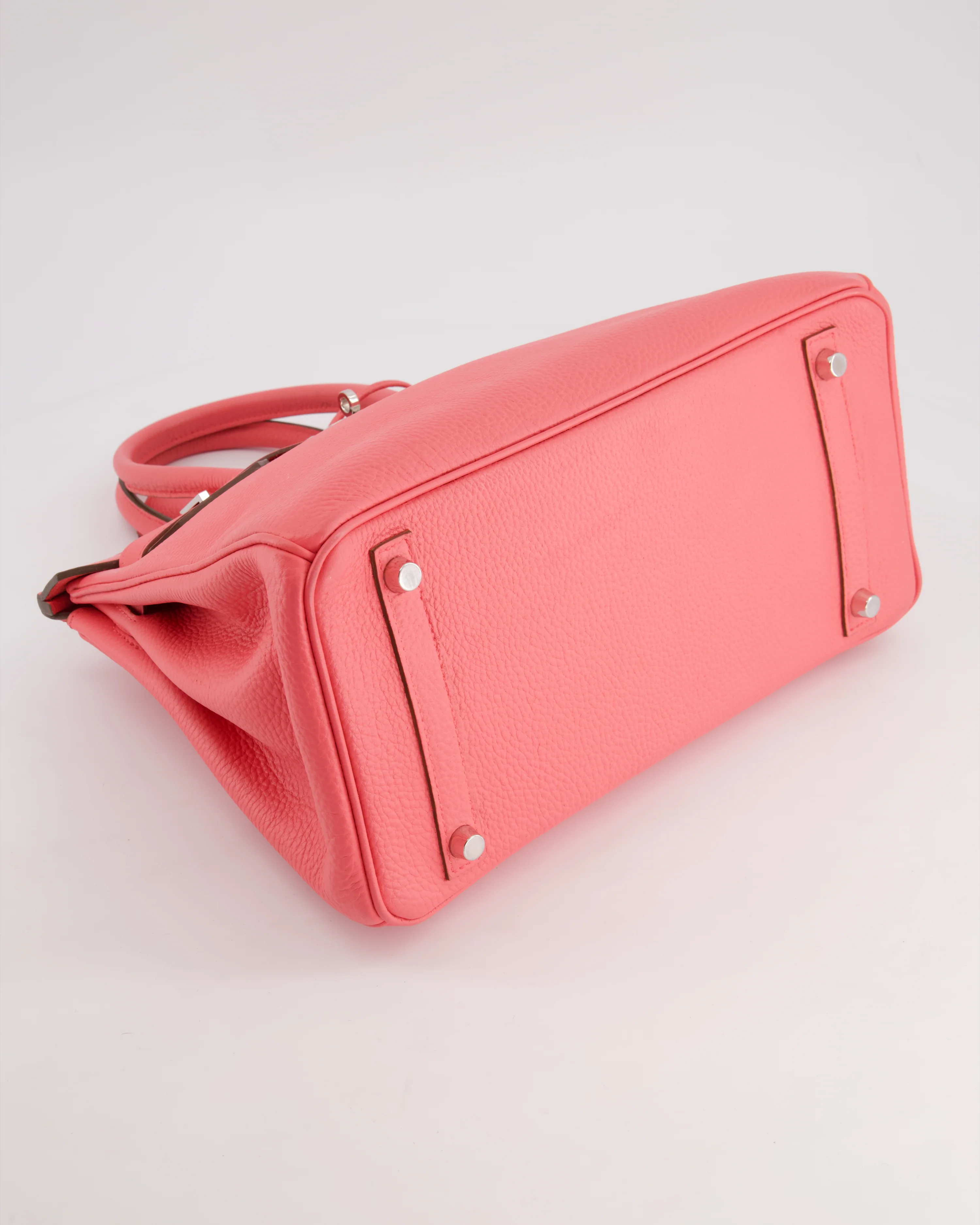 Hermès Birkin 30cm Retourne Bag in Rose Lipstick Togo Leather and Palladium Hardware - Image 17