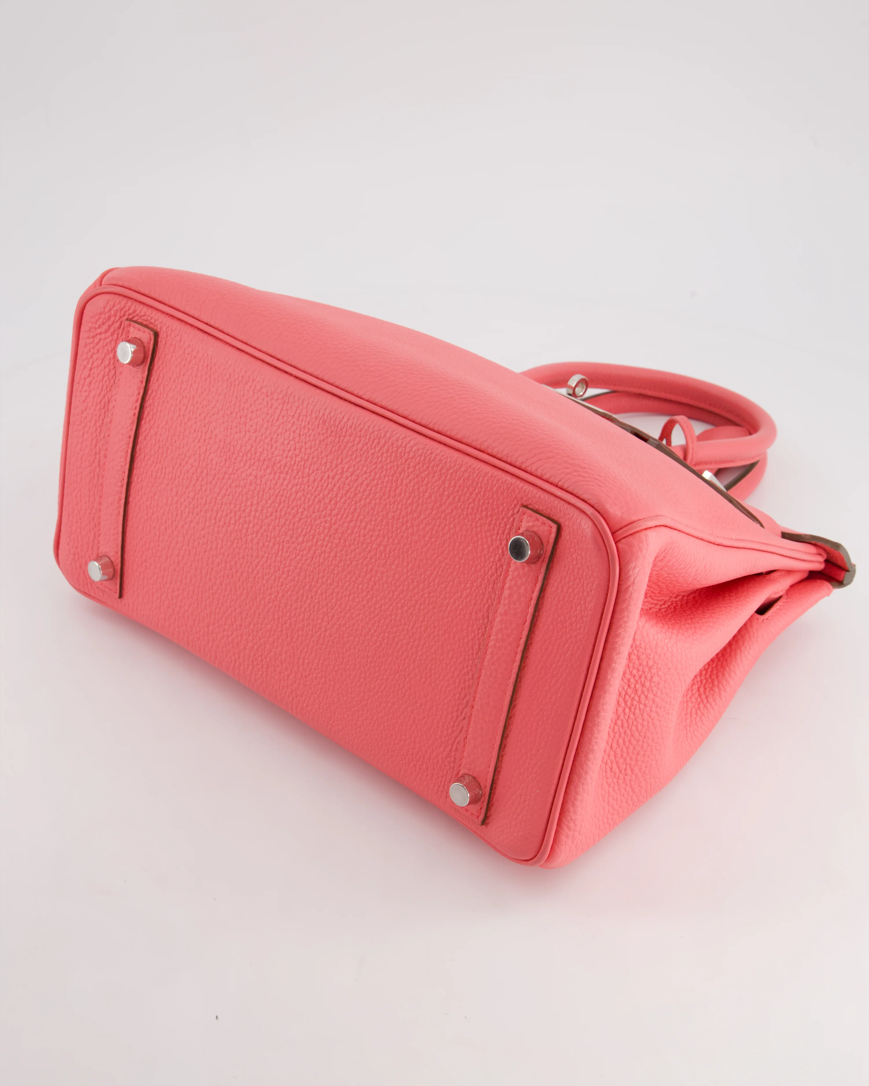 Hermès Birkin 30cm Retourne Bag in Rose Lipstick Togo Leather and Palladium Hardware - Image 19