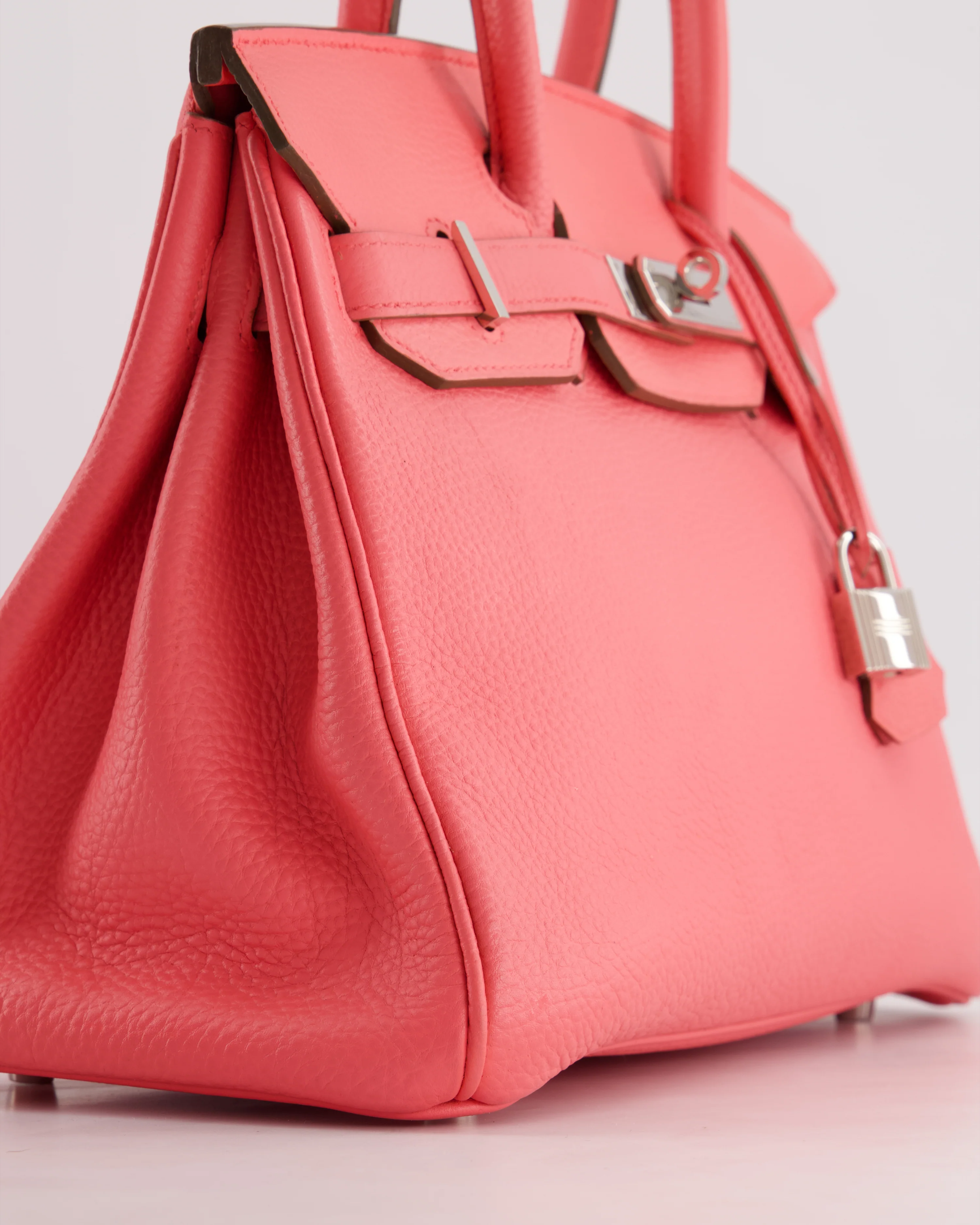 Hermès Birkin 30cm Retourne Bag in Rose Lipstick Togo Leather and Palladium Hardware - Image 9