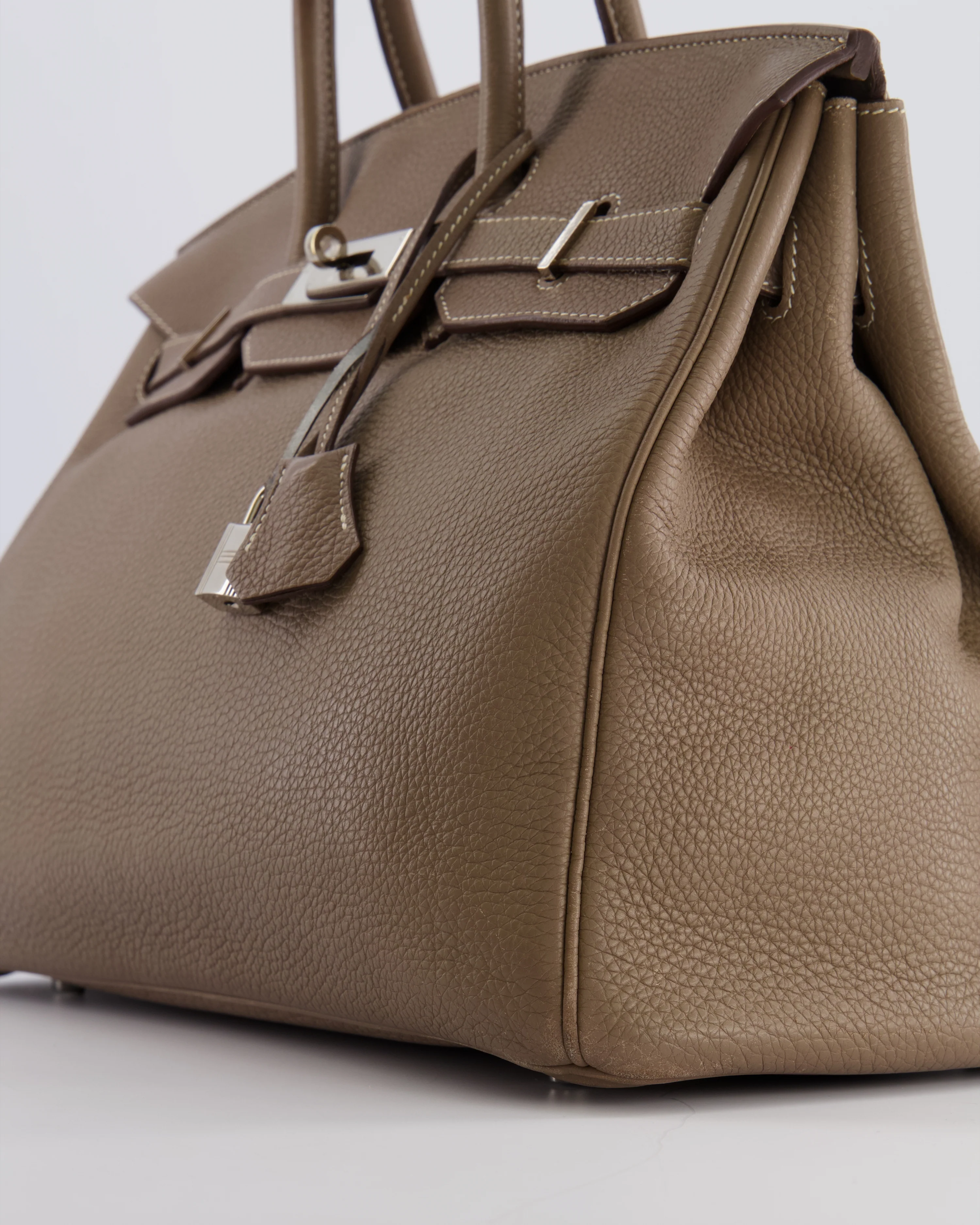 Hermès Birkin 35 Bag in Etoupe Togo Leather with Palladium Hardware - Image 13
