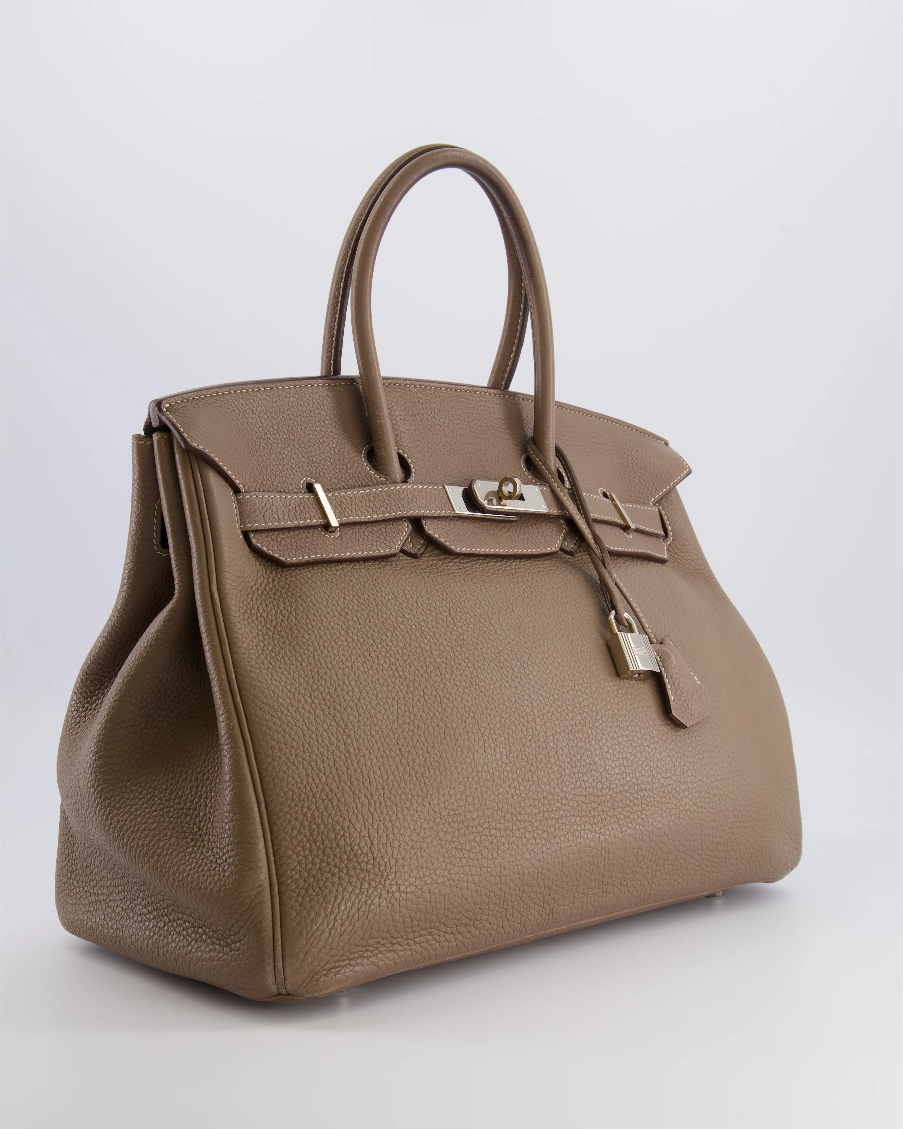 Hermès Birkin 35 Bag in Etoupe Togo Leather with Palladium Hardware - Image 2