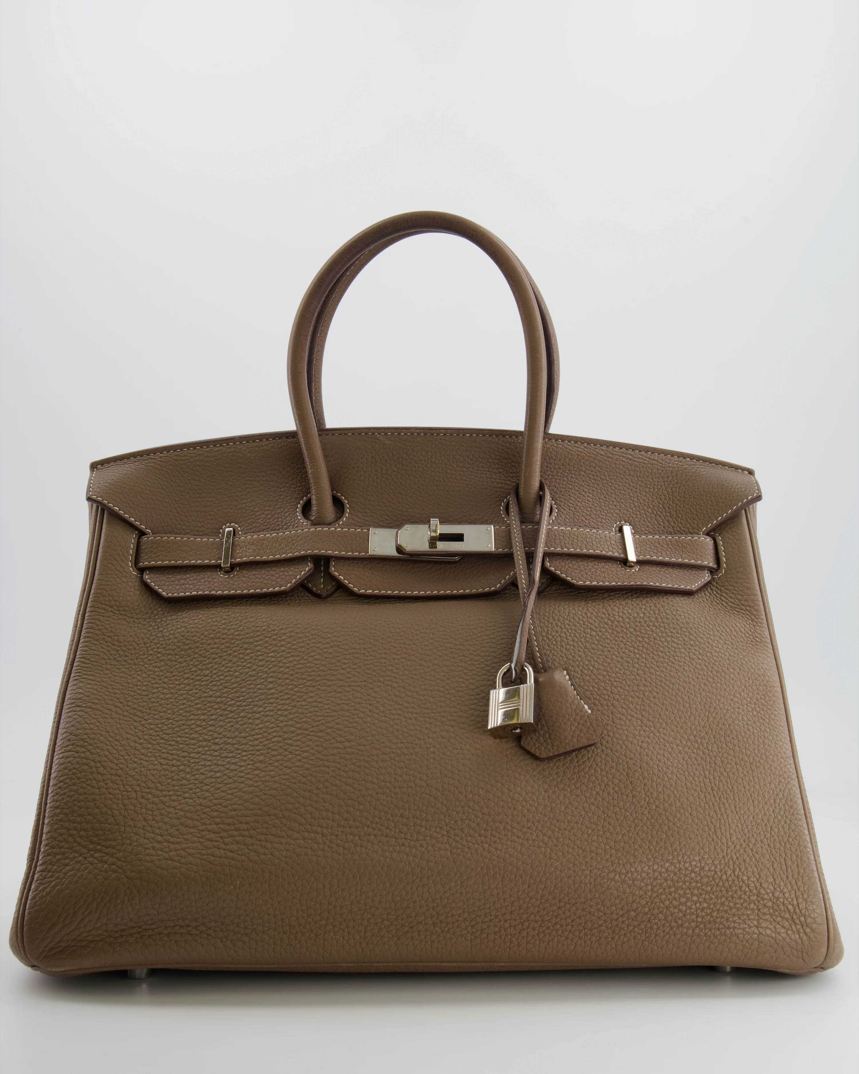 Hermès Birkin 35 Bag in Etoupe Togo Leather with Palladium Hardware - Image 21