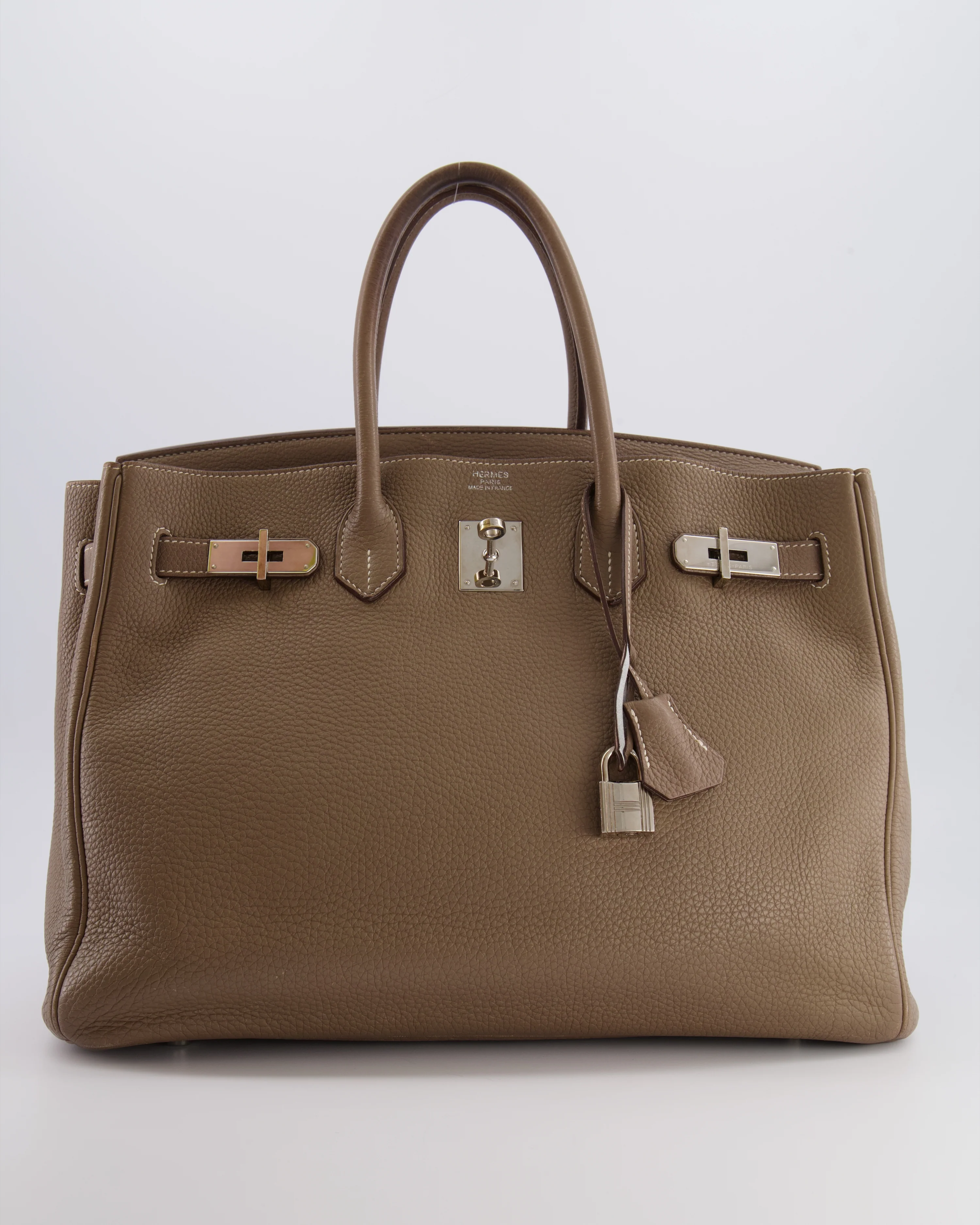 Hermès Birkin 35 Bag in Etoupe Togo Leather with Palladium Hardware - Image 3