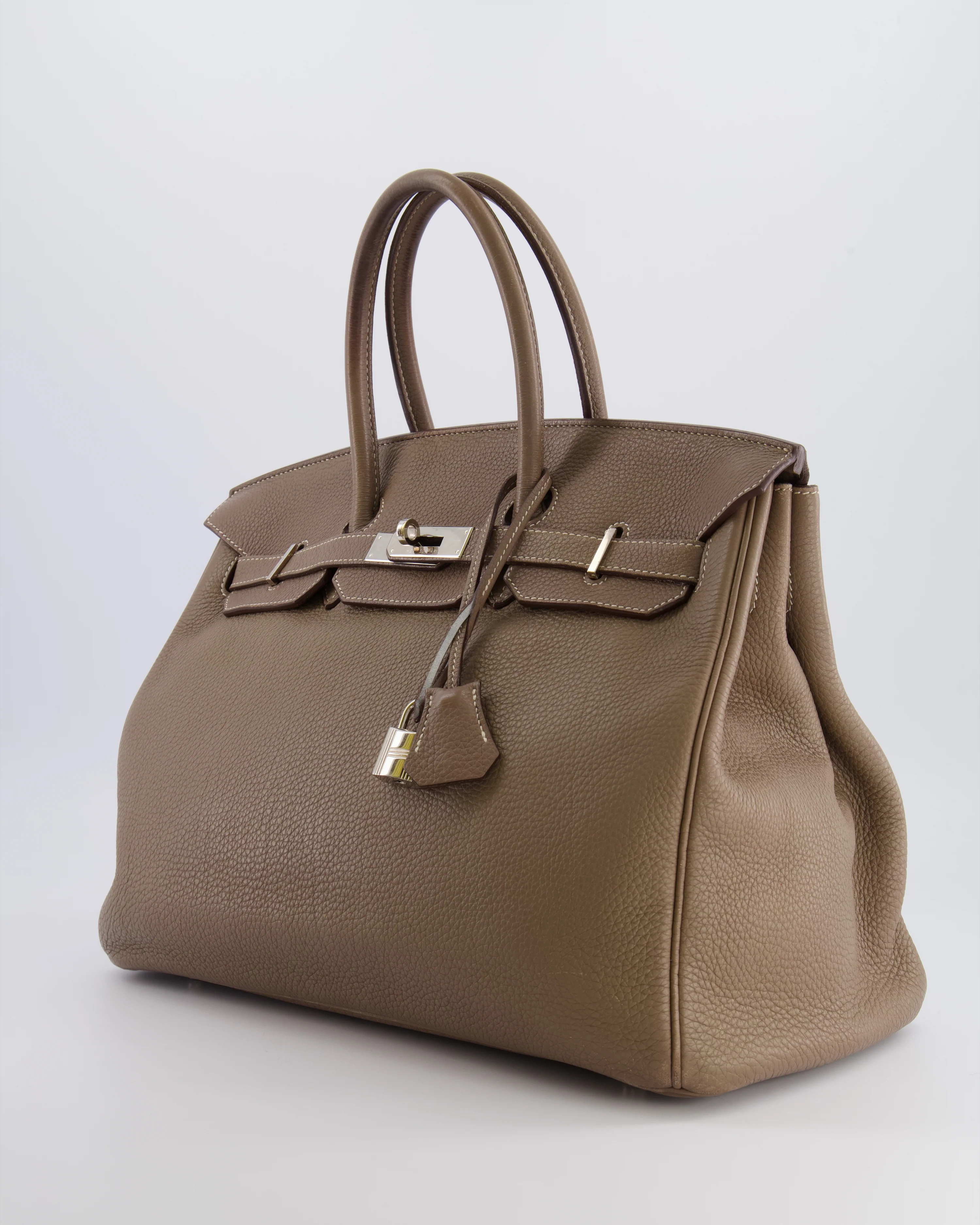 Hermès Birkin 35 Bag in Etoupe Togo Leather with Palladium Hardware - Image 4