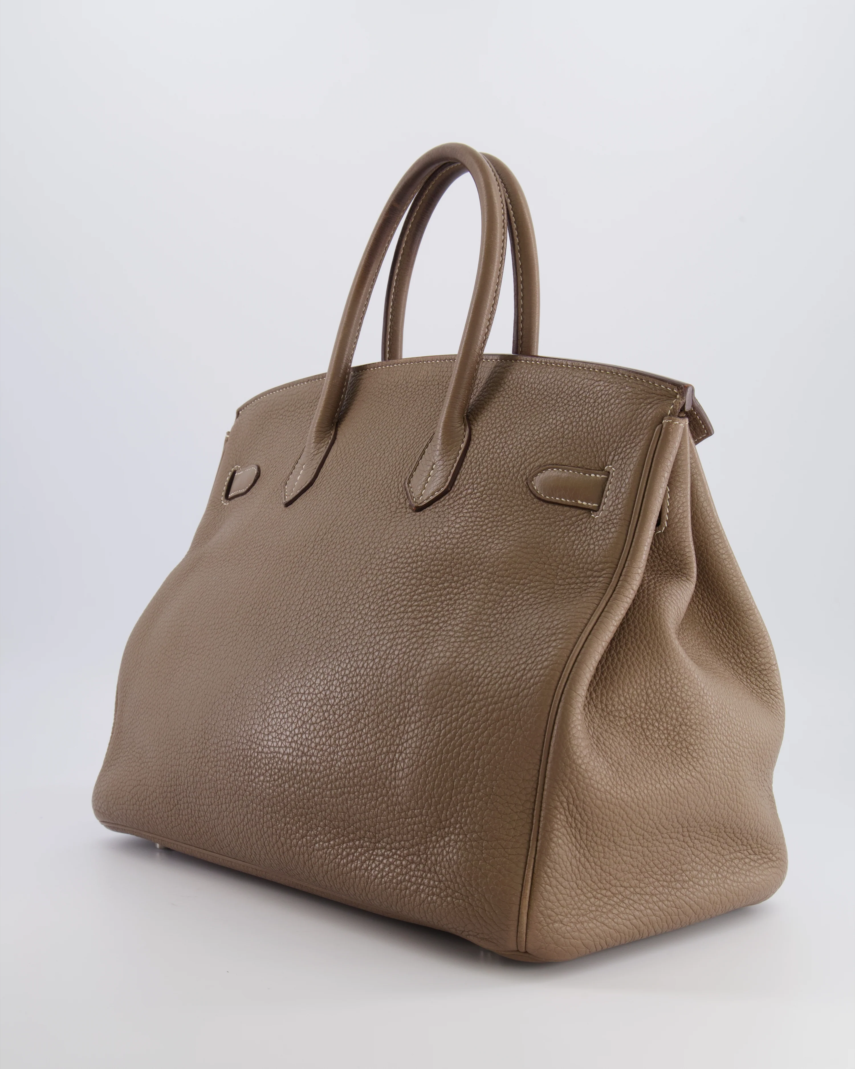 Hermès Birkin 35 Bag in Etoupe Togo Leather with Palladium Hardware - Image 7