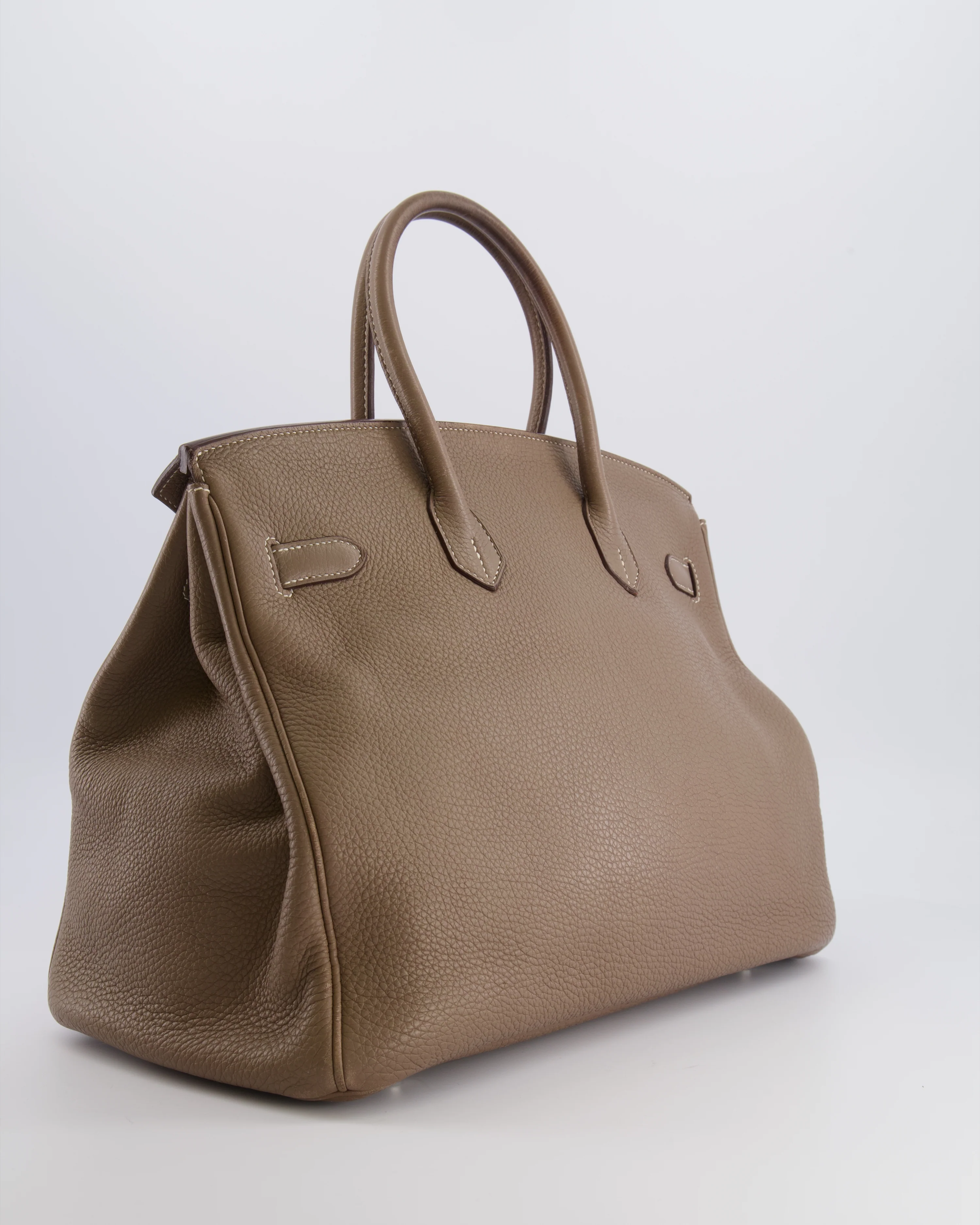 Hermès Birkin 35 Bag in Etoupe Togo Leather with Palladium Hardware - Image 8