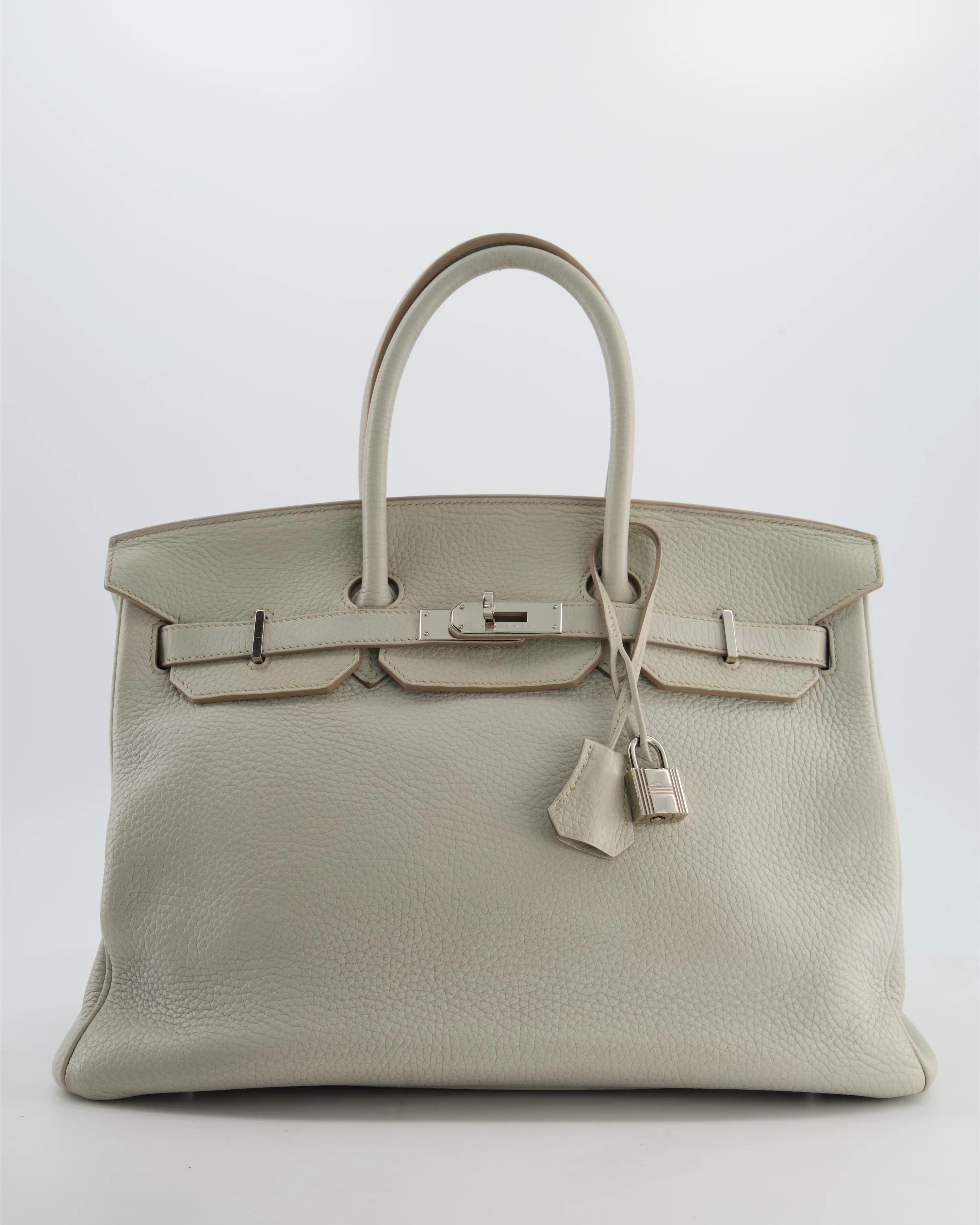 Hermès Birkin 35 Retourne Bag in Gris Perle Togo Leather with Palladium Hardware