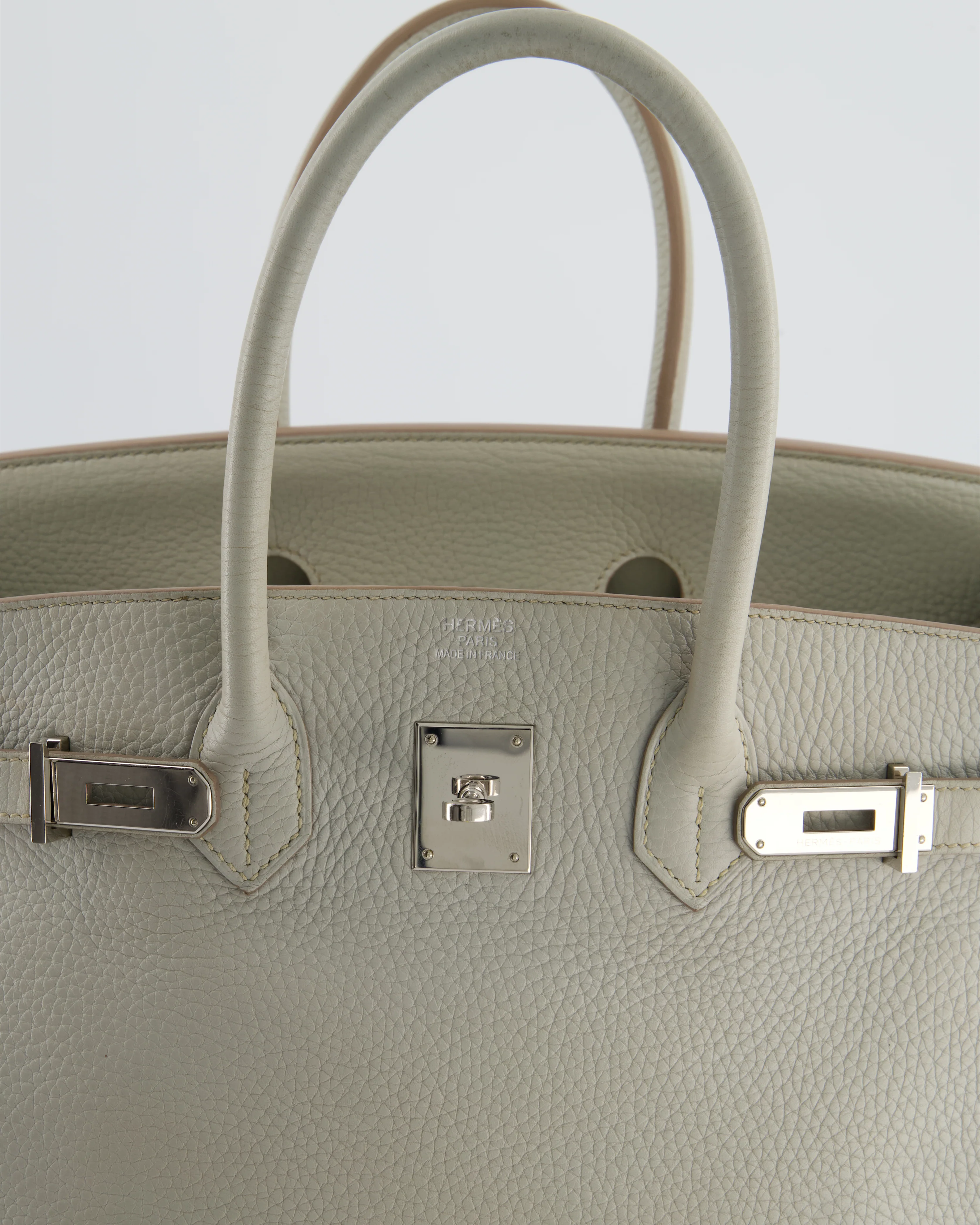 Hermès Birkin 35 Retourne Bag in Gris Perle Togo Leather with Palladium Hardware - Image 14