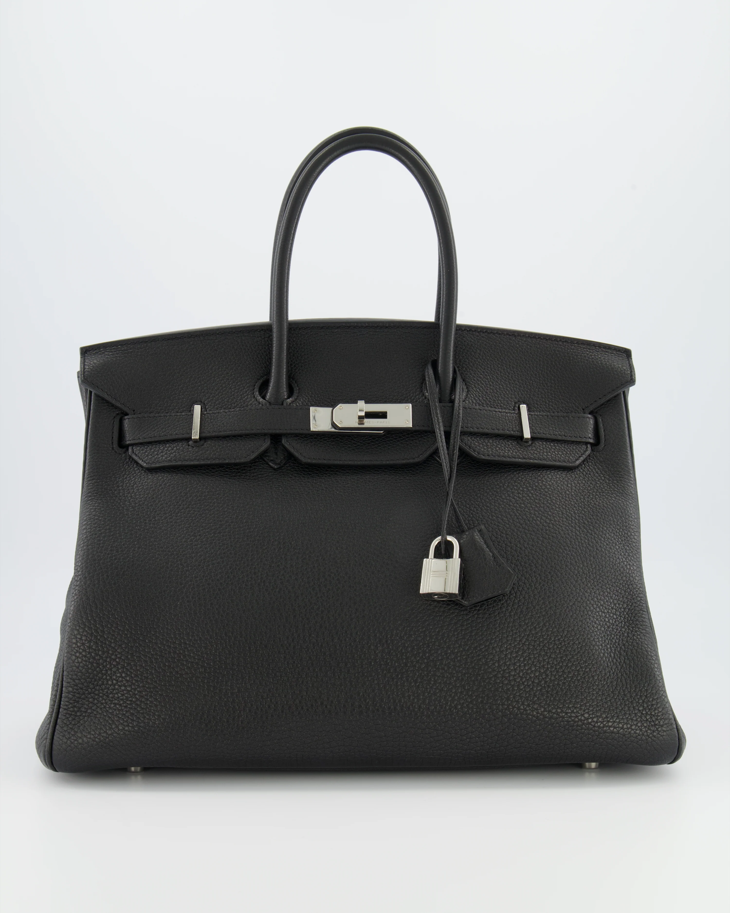 Hermès Birkin 35 Retourne Bag in Black Togo Leather with Palladium Hardware
