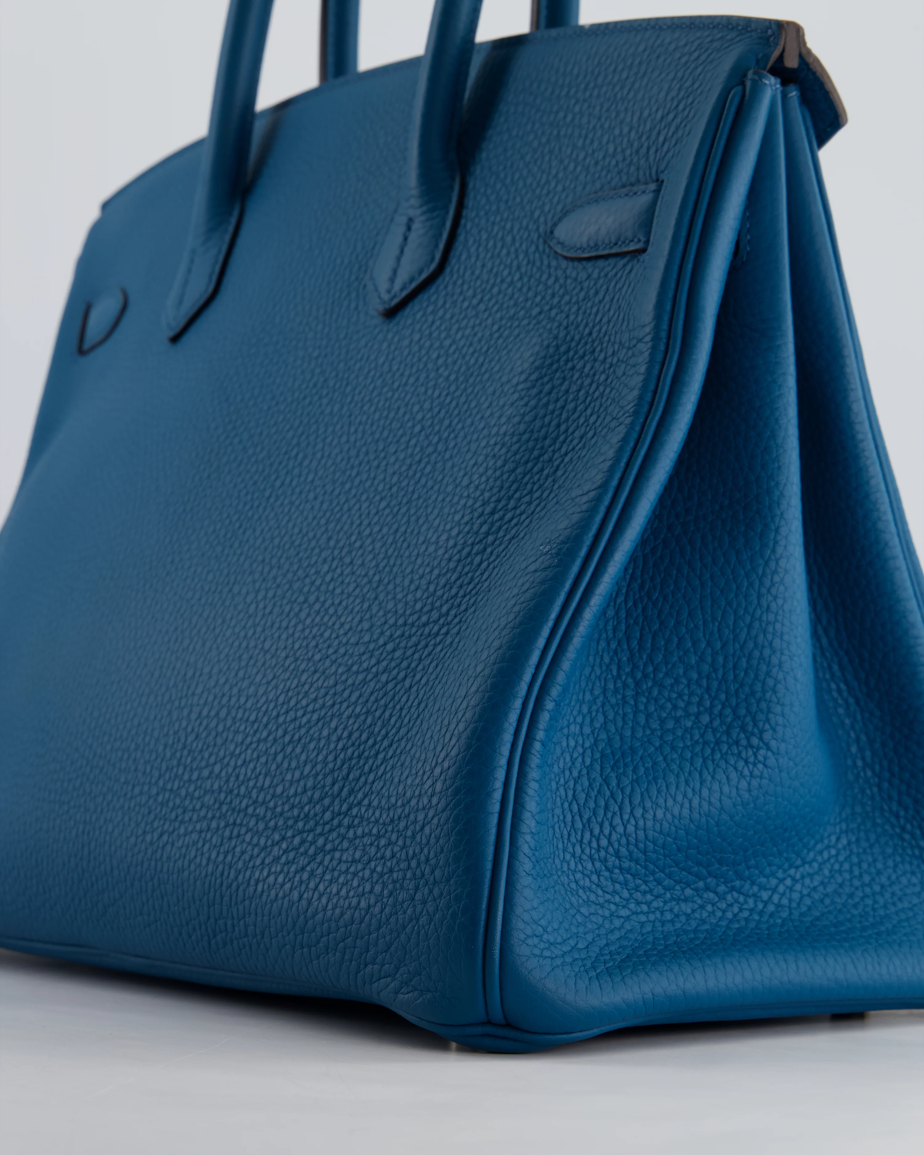 Hermès Birkin 35cm Bag in Blue Petrole Togo Leather with Palladium Hardware - Image 13