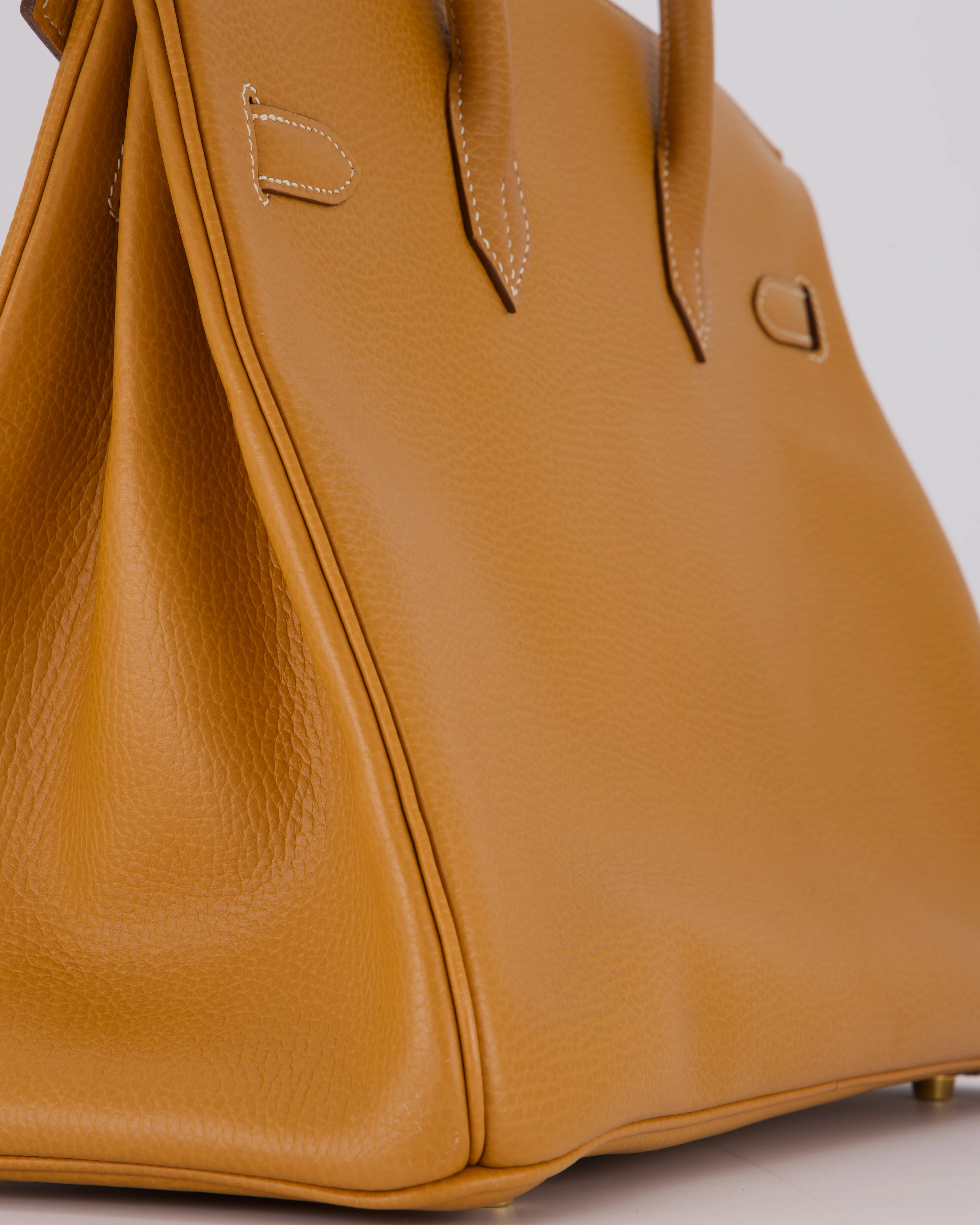 *VERY RARE* Hermès Vintage Birkin 35 Retourne Bag in Naturel Ardennes Leather With Gold Hardware - Image 14