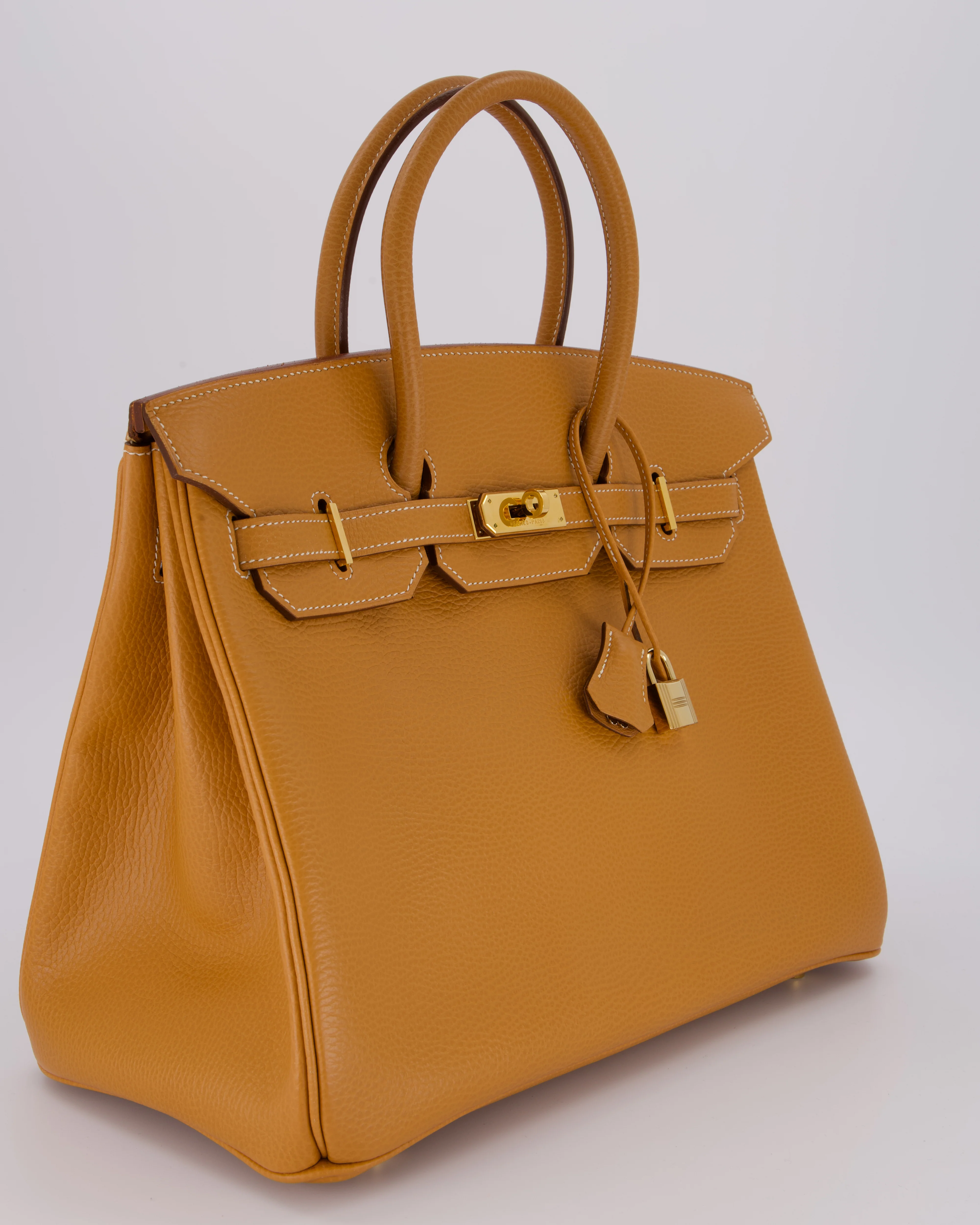 *VERY RARE* Hermès Vintage Birkin 35 Retourne Bag in Naturel Ardennes Leather With Gold Hardware - Image 3