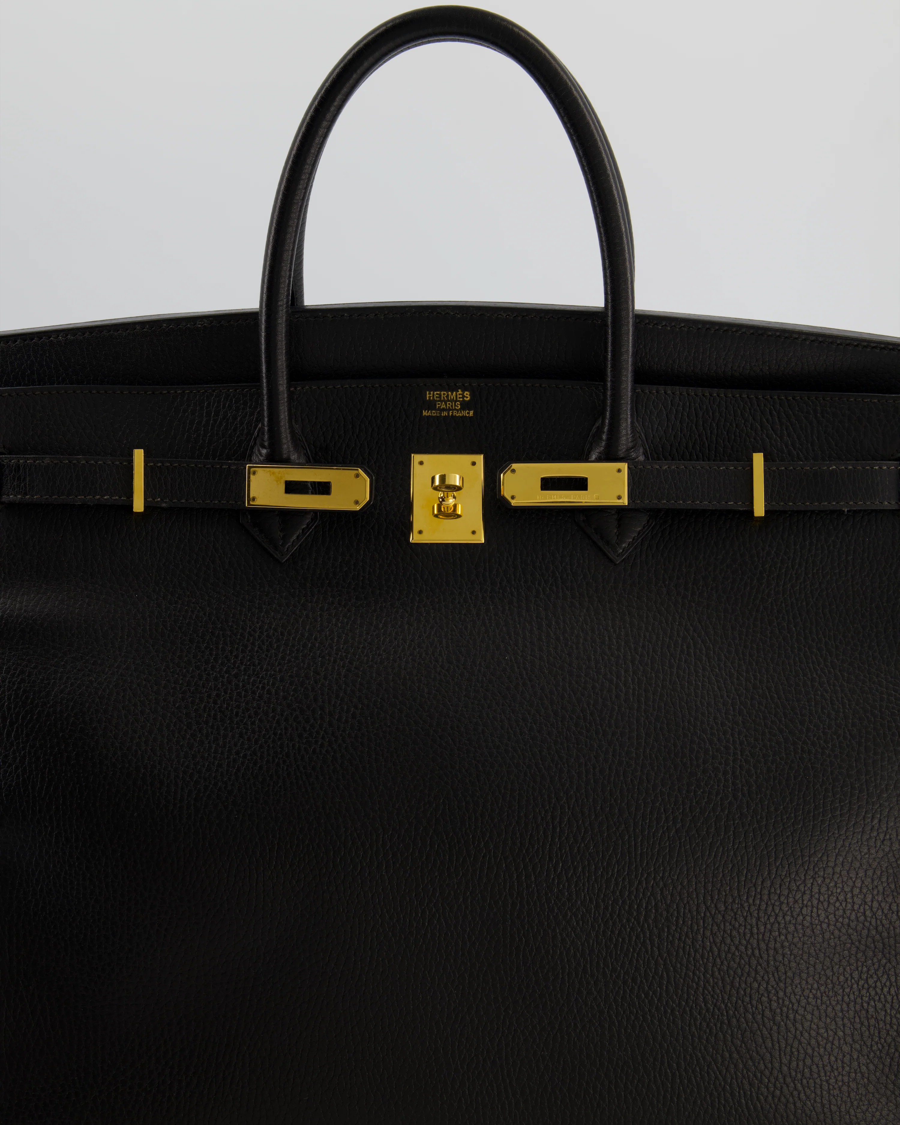 *RARE* Hermès Birkin 40 Retourne Bag in Black Ardennes Leather with Gold Hardware - Image 10