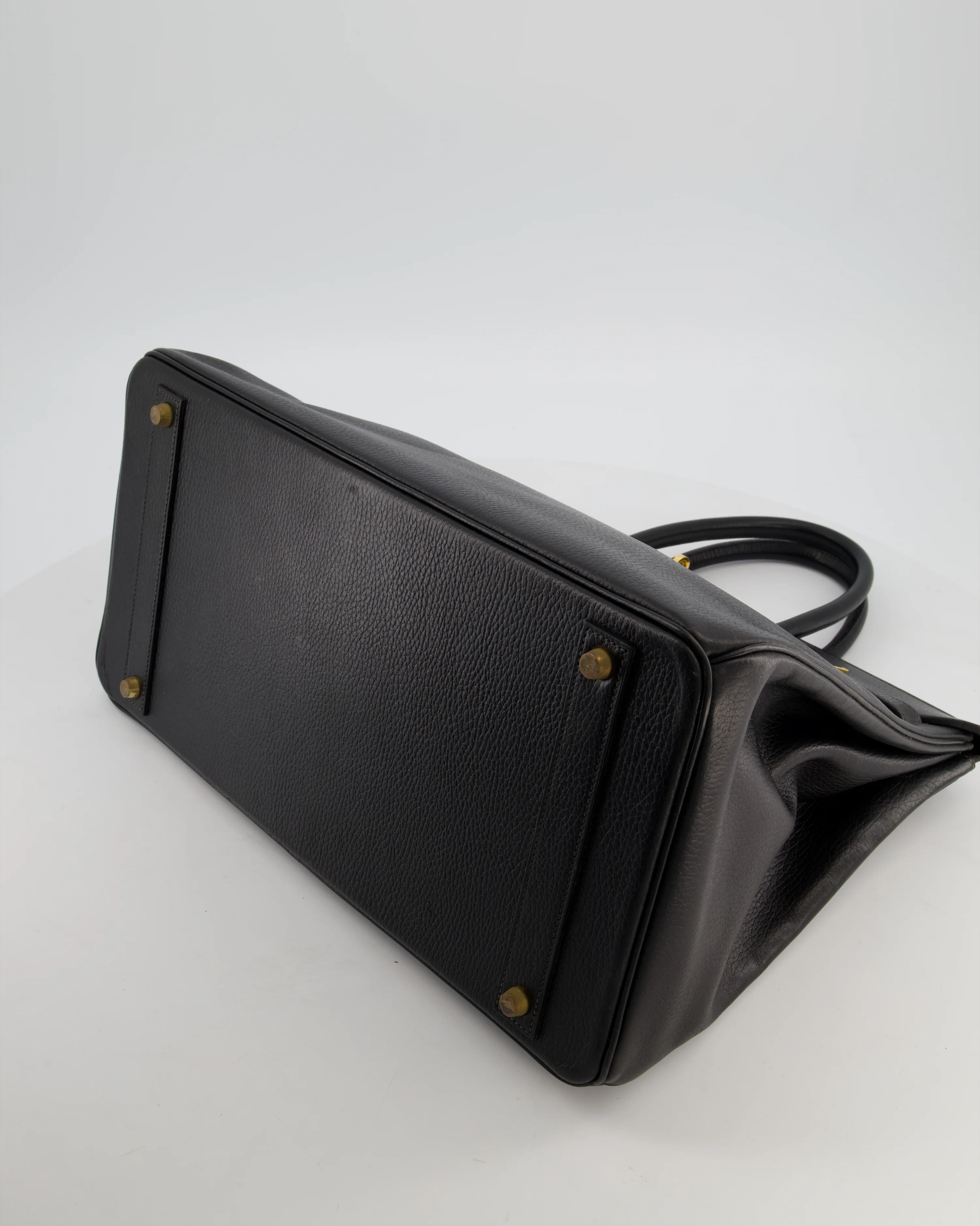 *RARE* Hermès Birkin 40 Retourne Bag in Black Ardennes Leather with Gold Hardware - Image 20