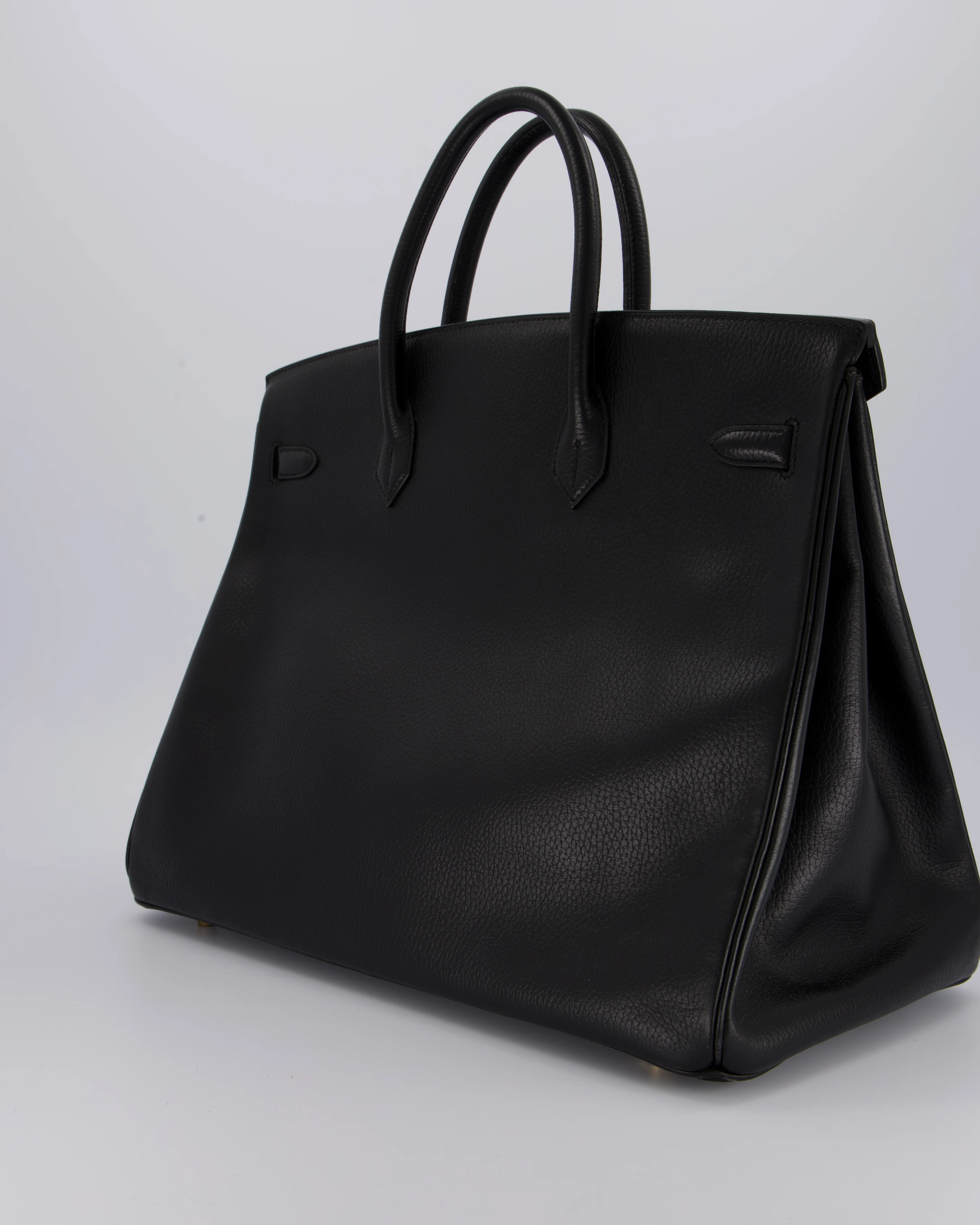 *RARE* Hermès Birkin 40 Retourne Bag in Black Ardennes Leather with Gold Hardware - Image 5