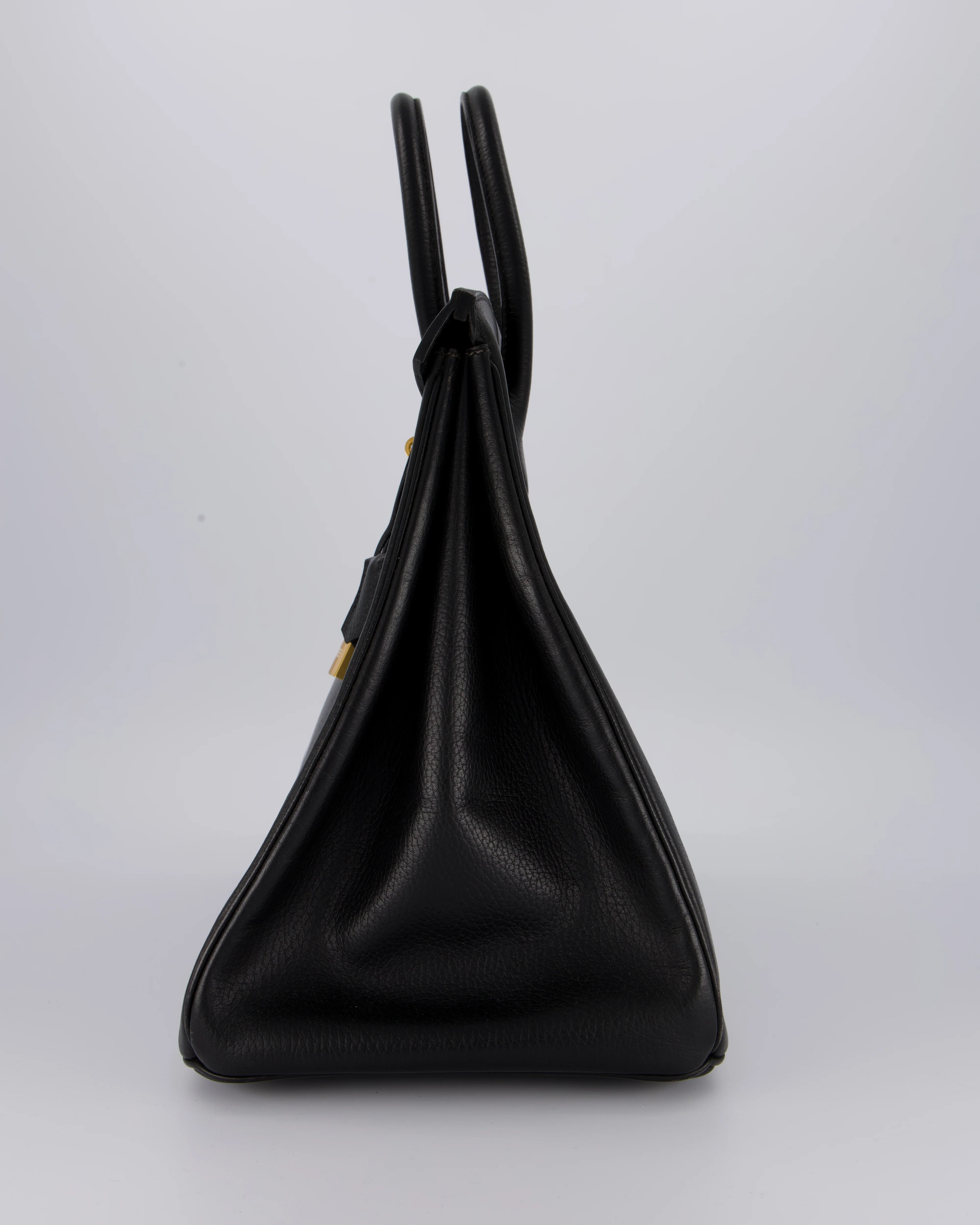 *RARE* Hermès Birkin 40 Retourne Bag in Black Ardennes Leather with Gold Hardware - Image 8