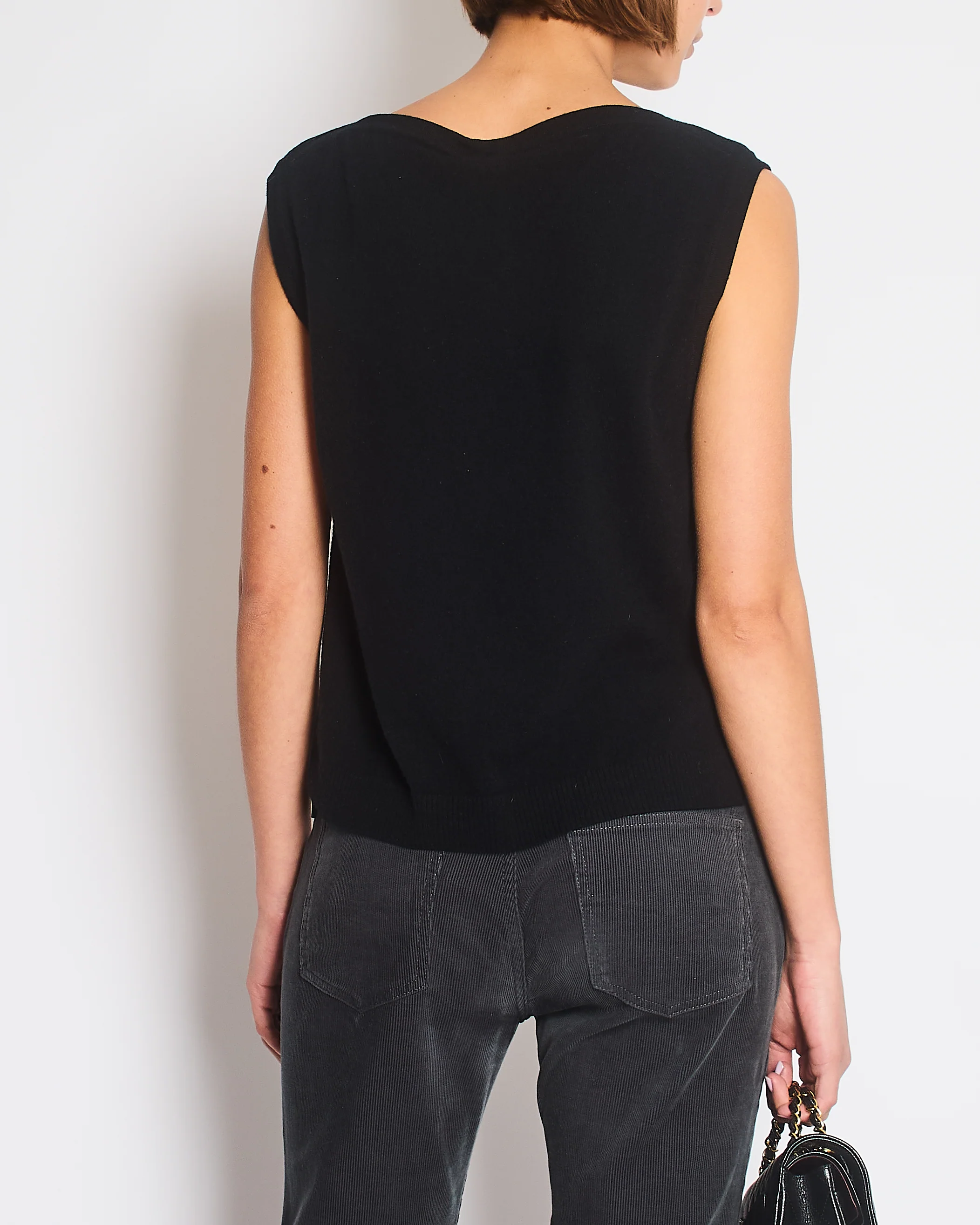 Hermès Black Clic Clac Two Piece Cardigan and Vest Set Size FR 40 (UK 12) - Image 5