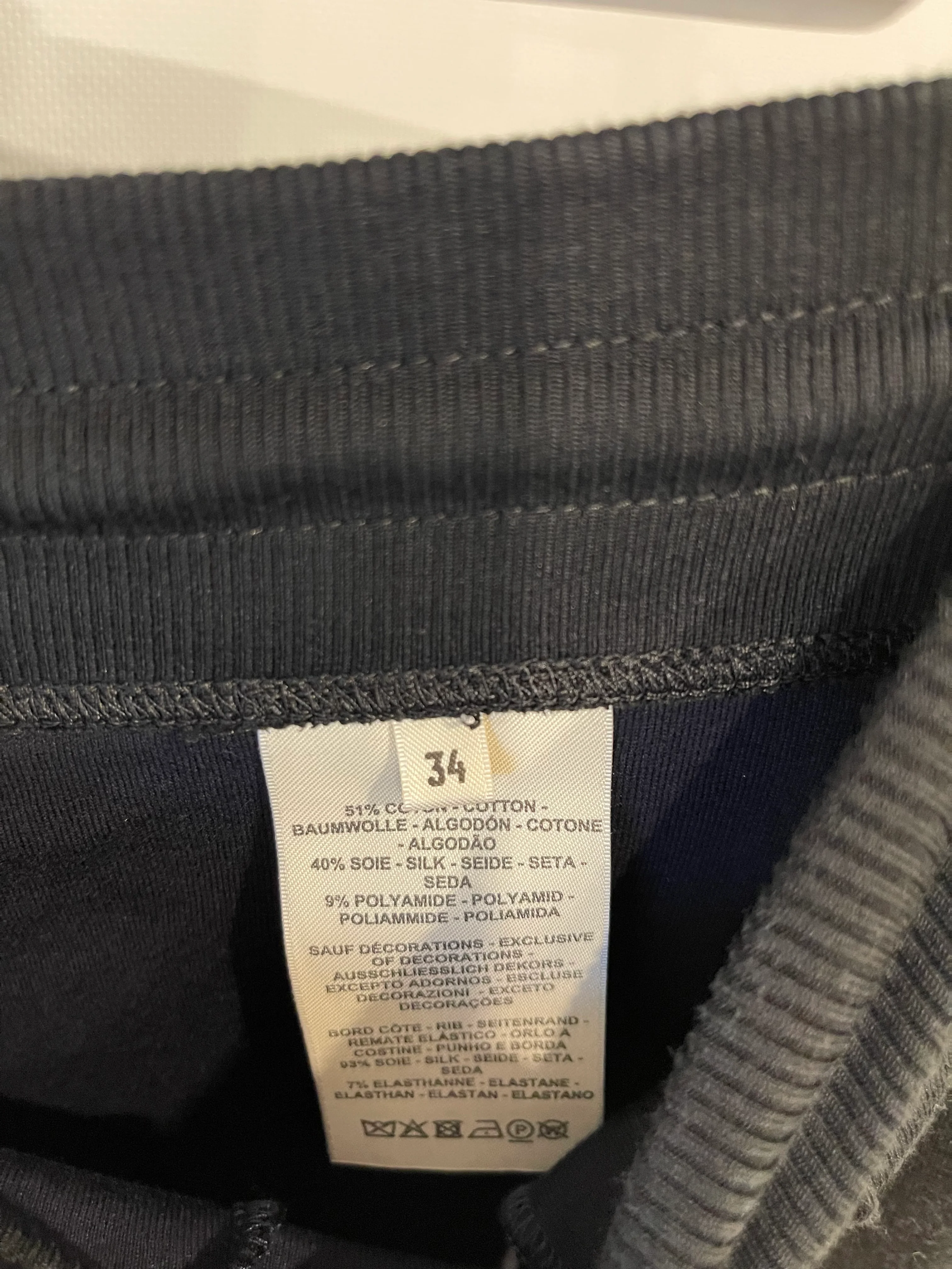 Hermès Black Cotton and Silk Trousers with Back Logo Detailing Size FR 34 (UK 6) - Image 13