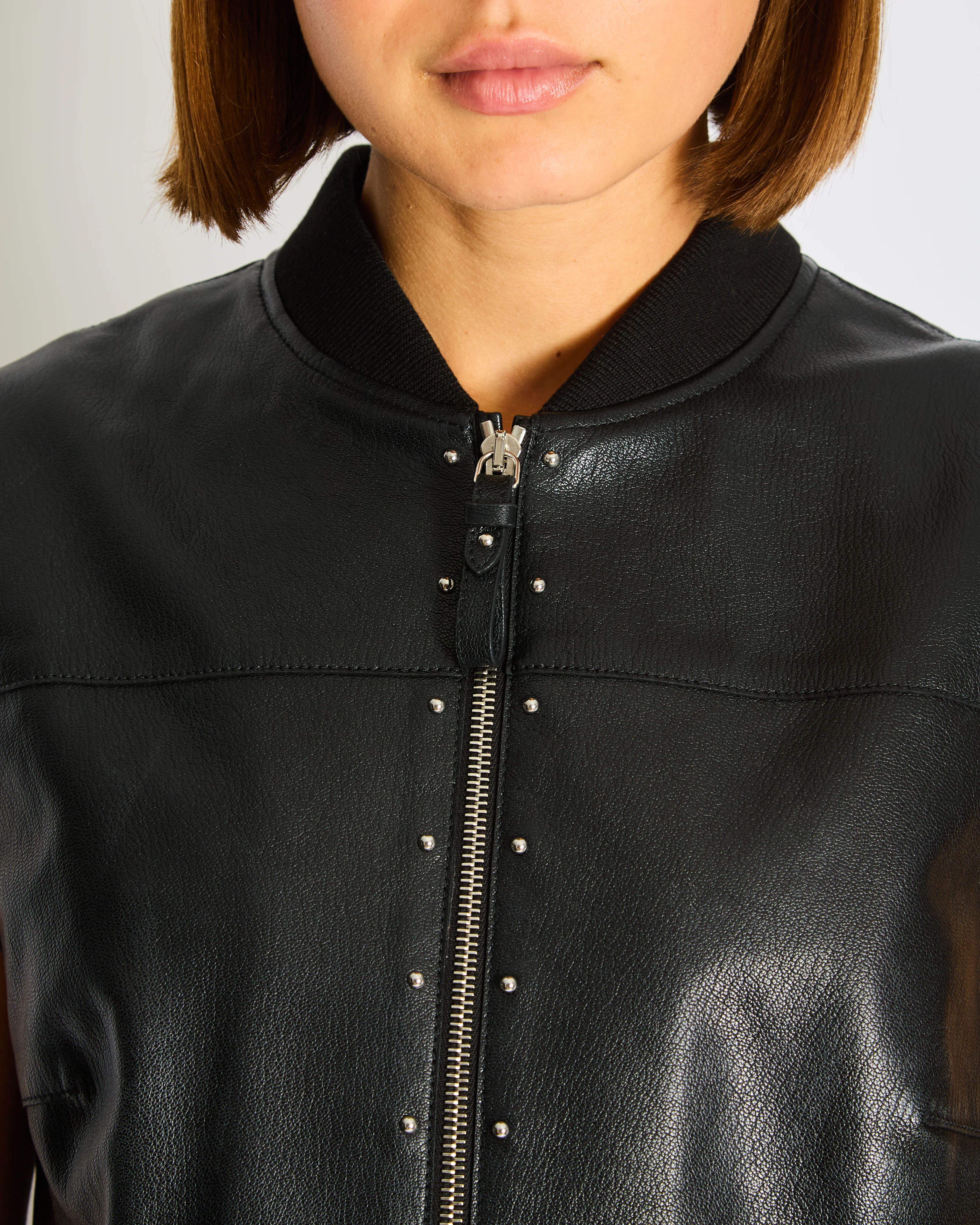 Hermès Black Leather Gilet with Palladium Hardware and Stud Detail Size FR 40 (UK 12) - Image 2