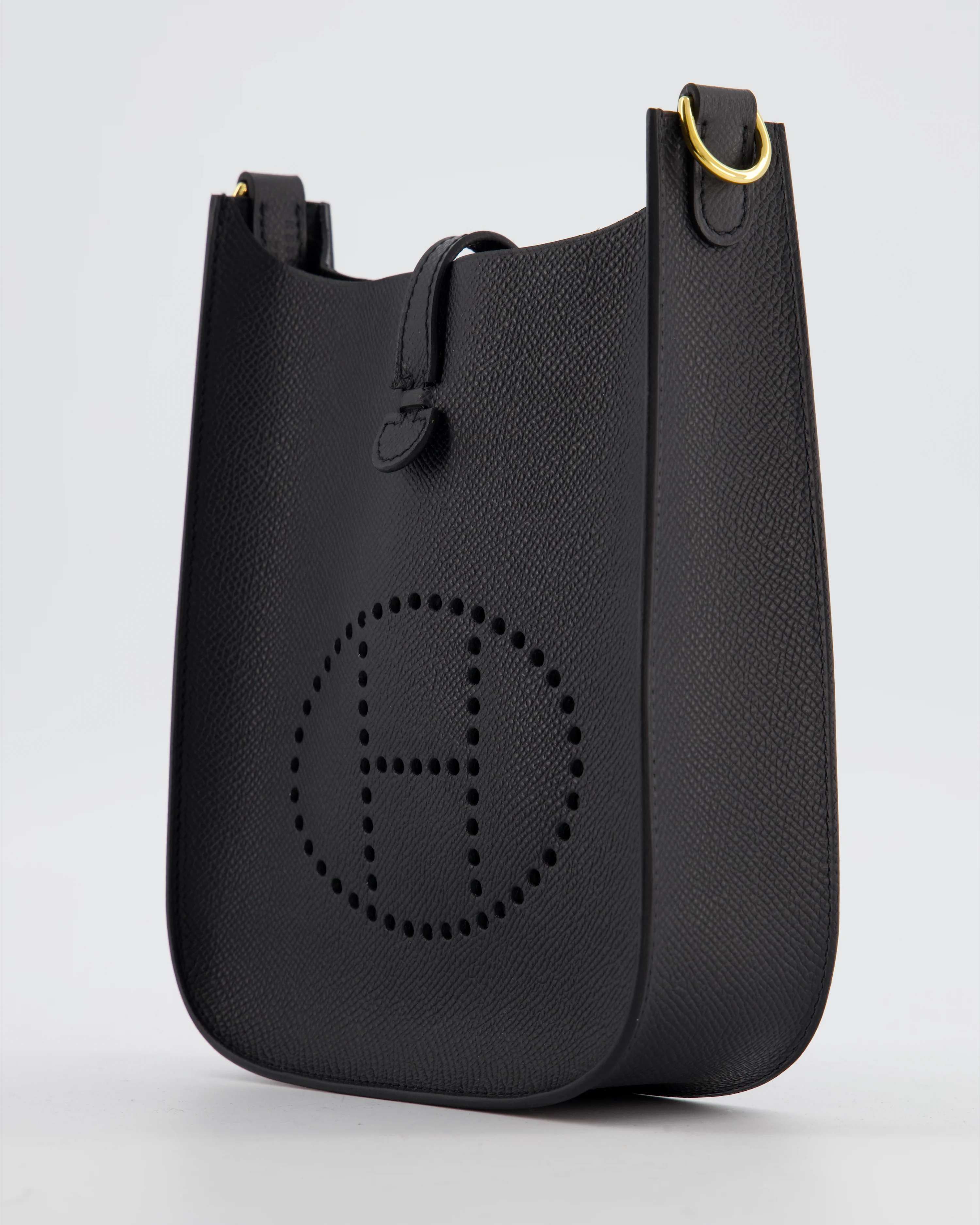 Hermès Black Mini Evelyne Sellier Bag in Epsom Leather with Gold Hardware - Image 11