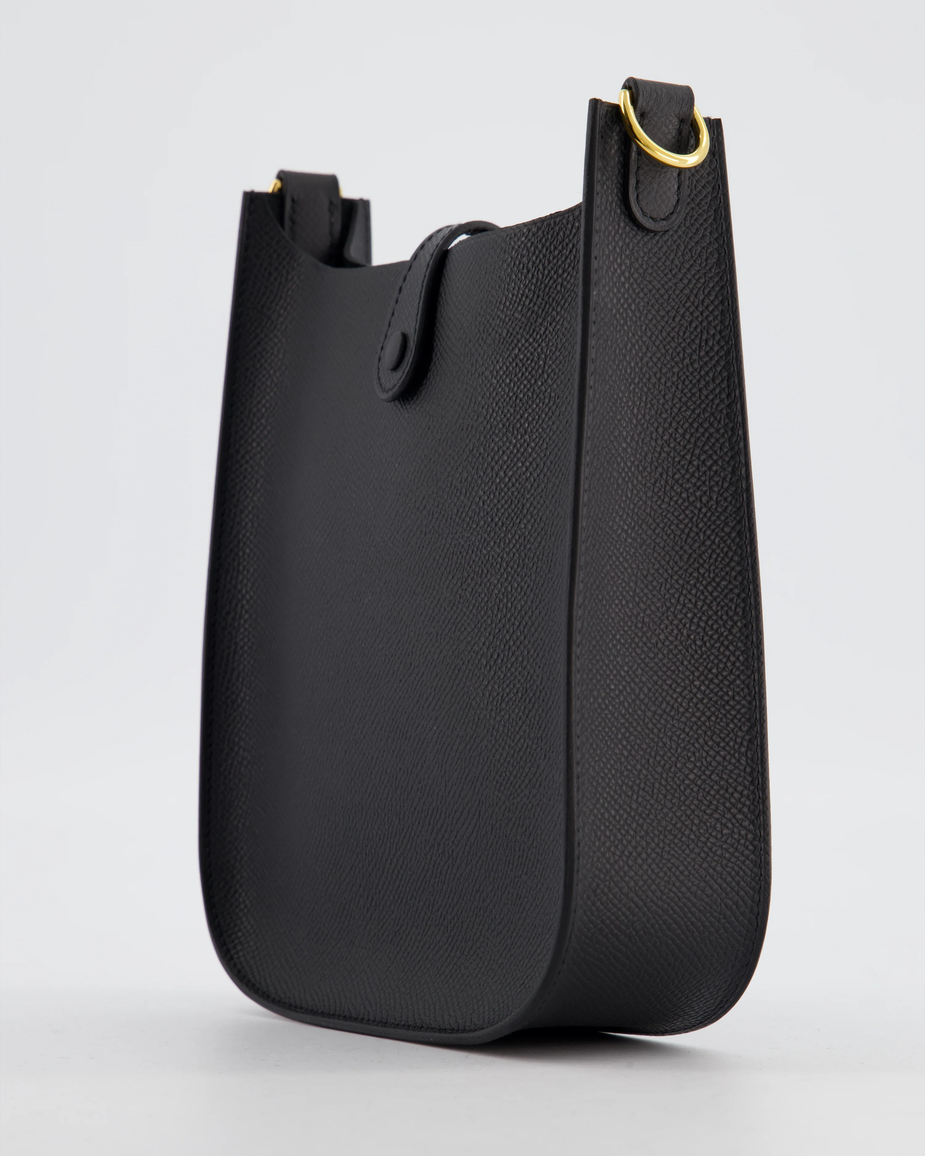 Hermès Black Mini Evelyne Sellier Bag in Epsom Leather with Gold Hardware - Image 12