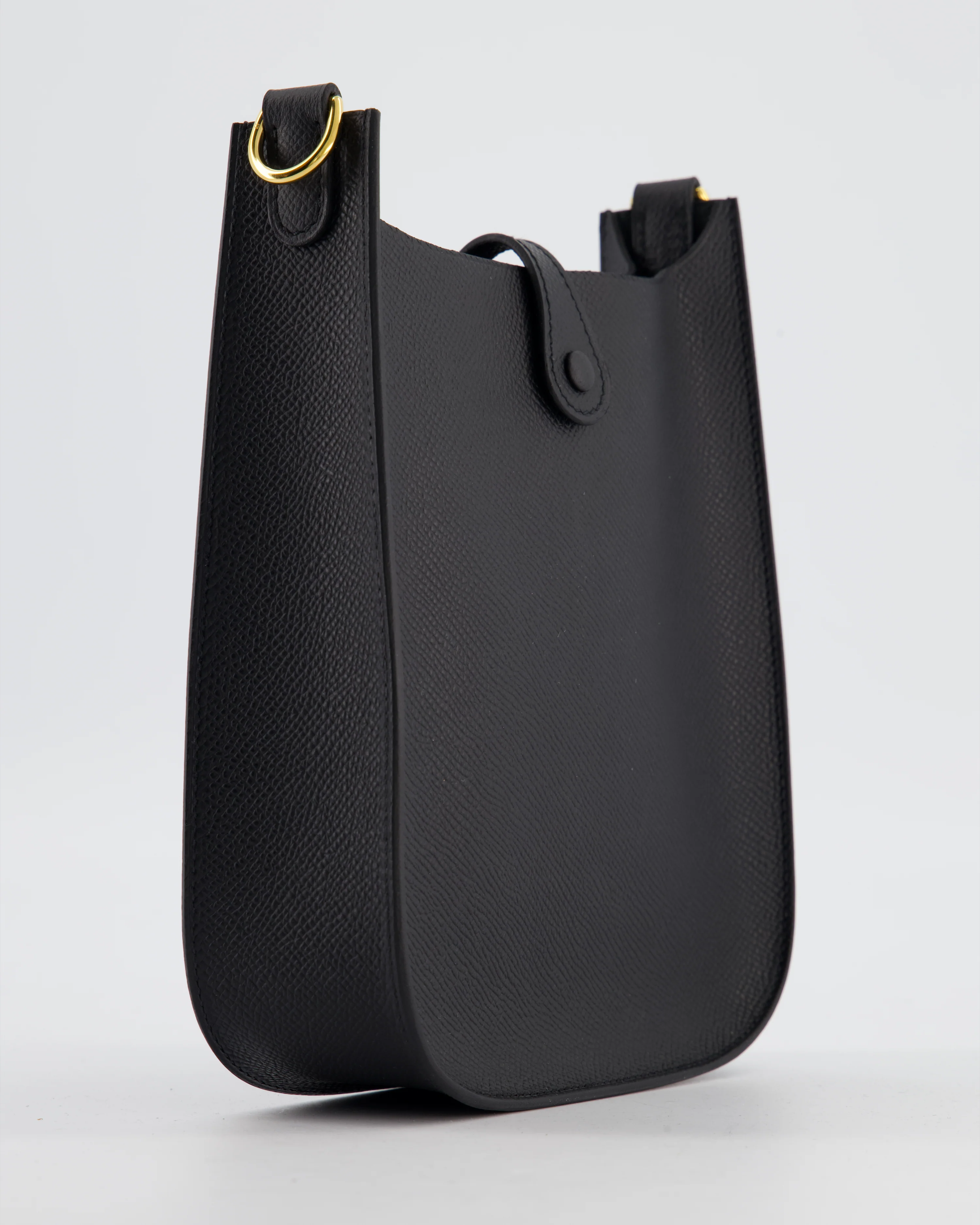 Hermès Black Mini Evelyne Sellier Bag in Epsom Leather with Gold Hardware - Image 13