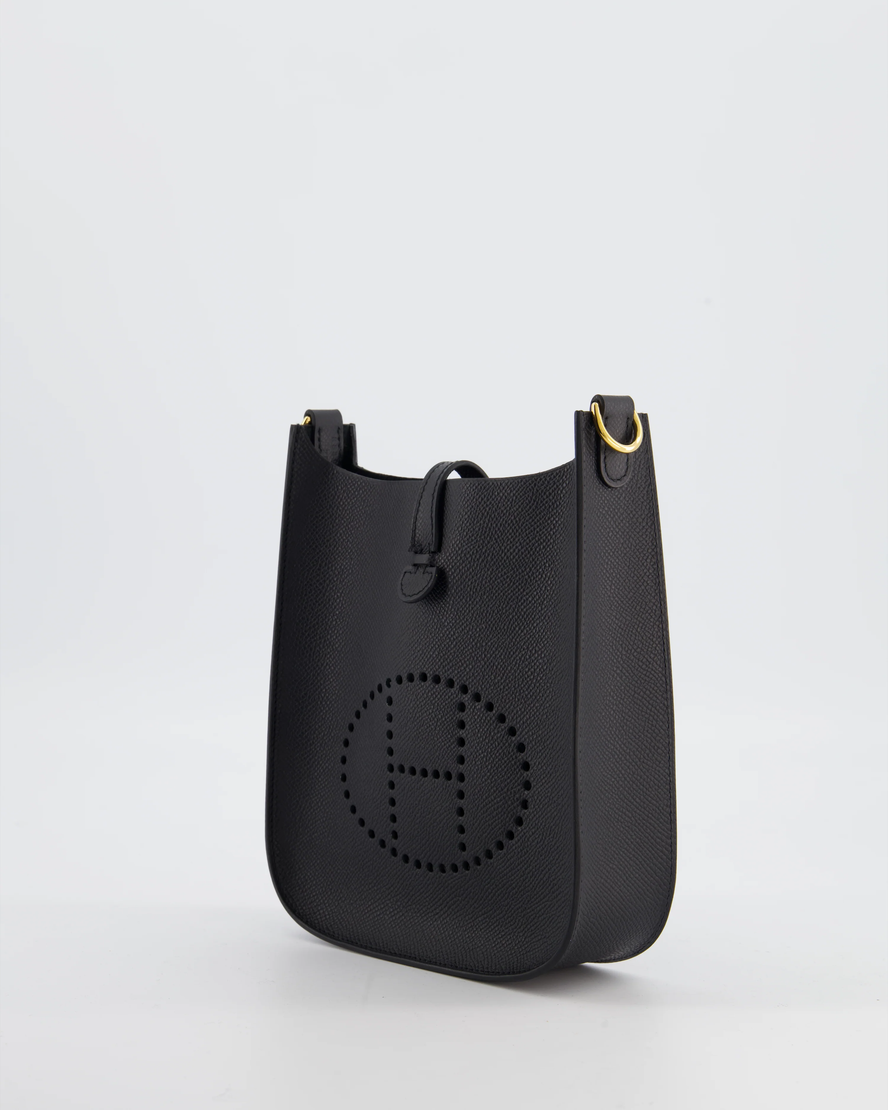 Hermès Black Mini Evelyne Sellier Bag in Epsom Leather with Gold Hardware - Image 9