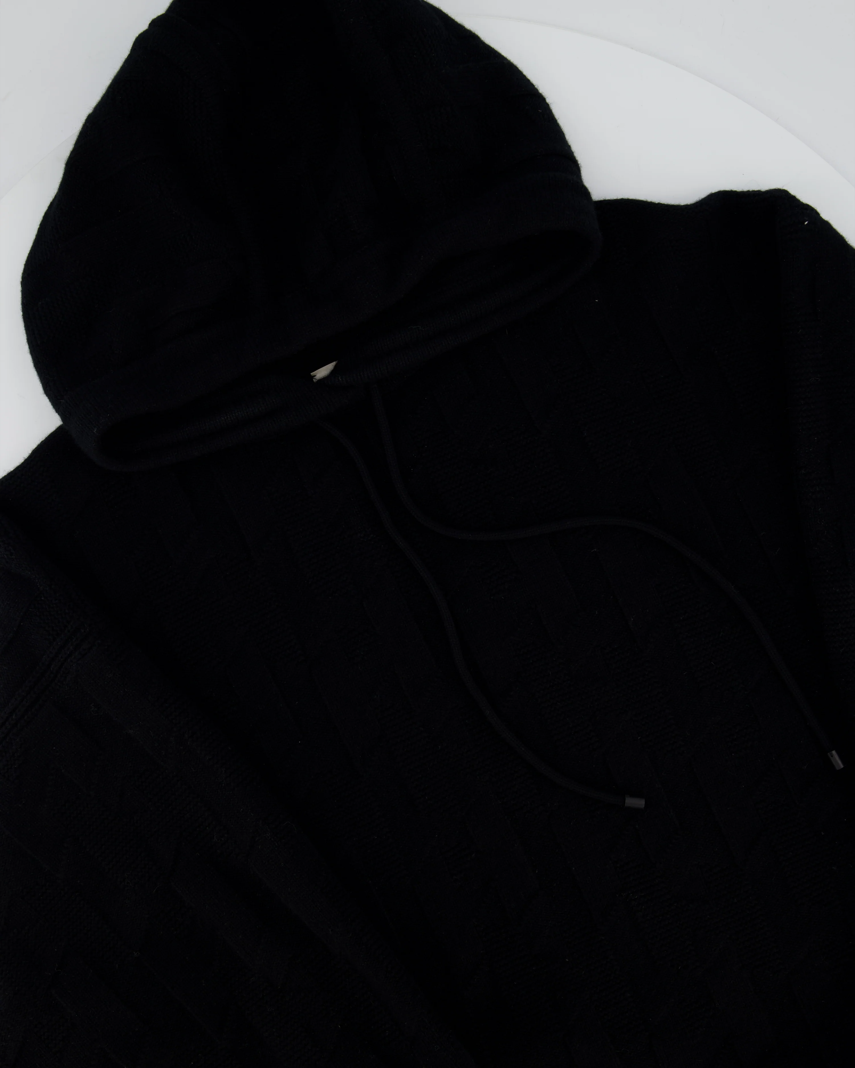 Hermès Black Voyage Knit Hoodie Size FR 40 (UK 12)