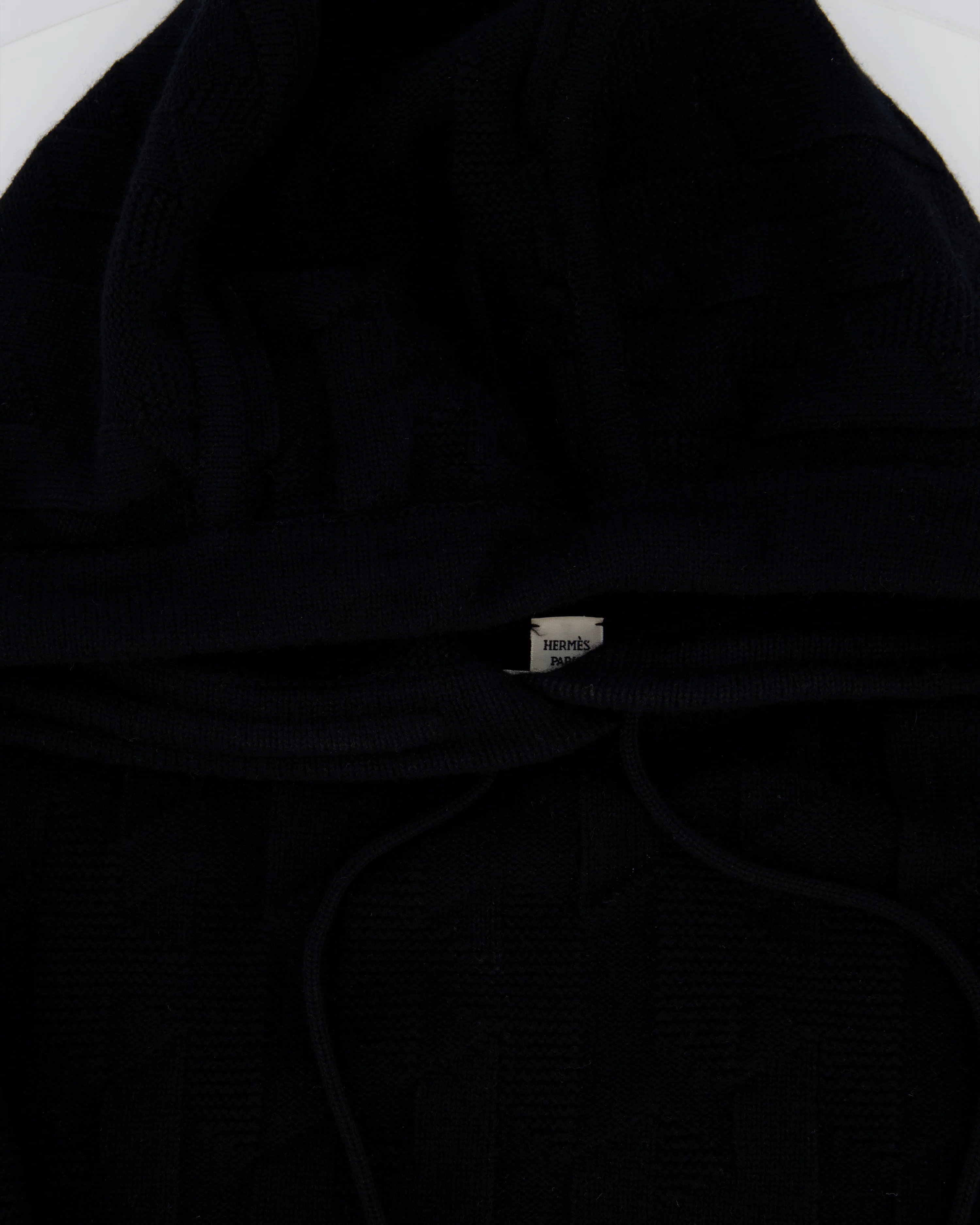 Hermès Black Voyage Knit Hoodie Size FR 40 (UK 12) - Image 3