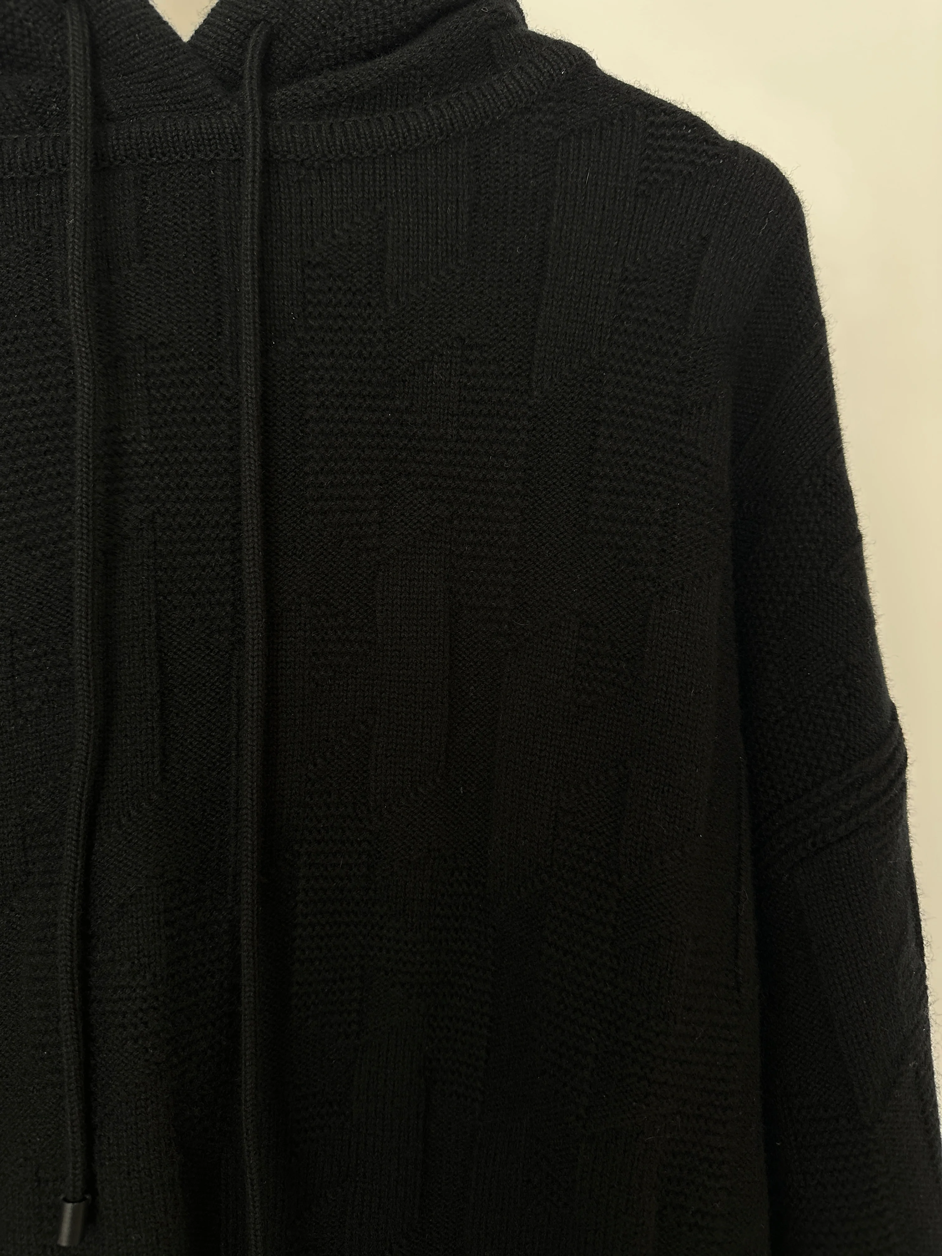 Hermès Black Voyage Knit Hoodie Size FR 40 (UK 12) - Image 5