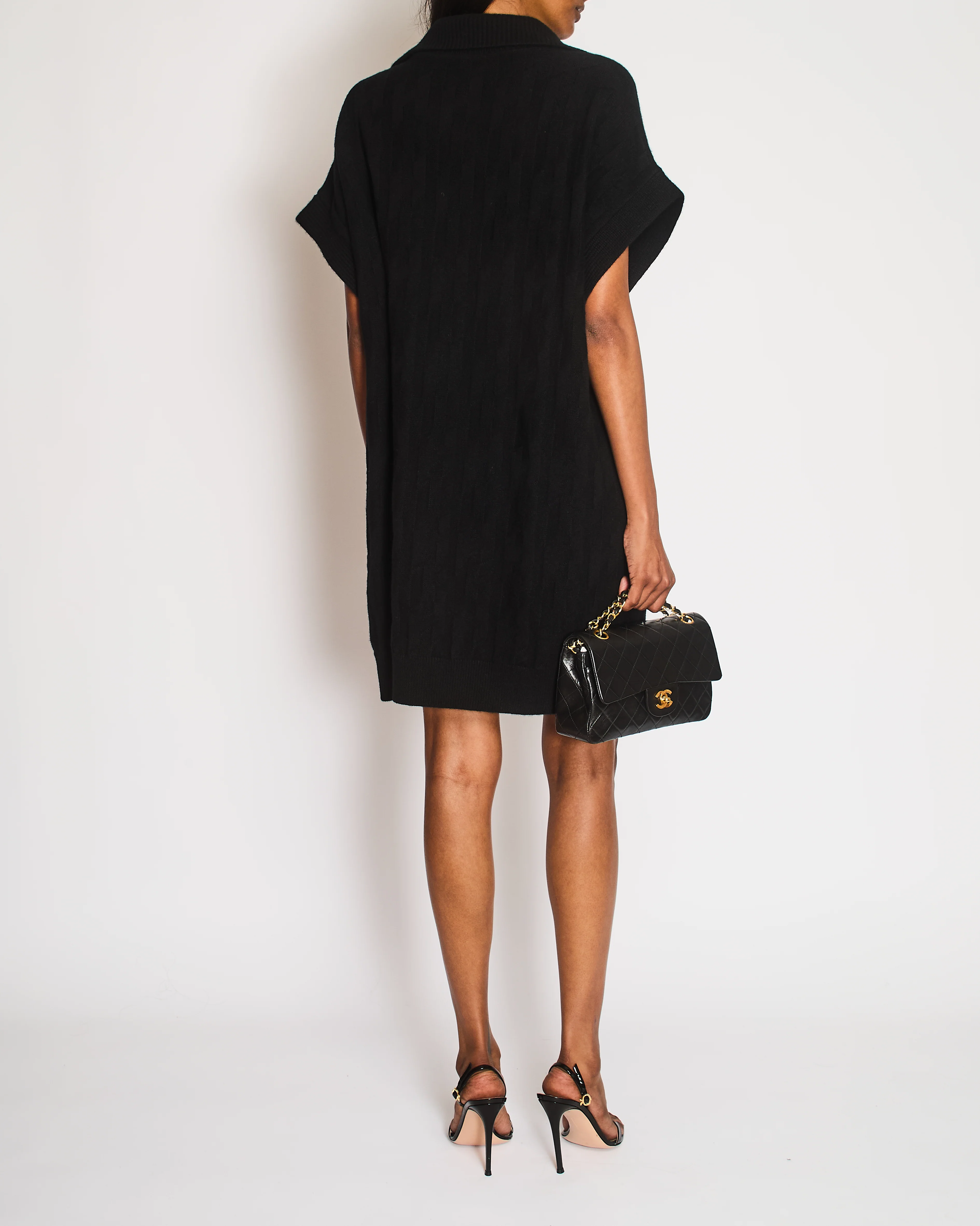 Hermès Black Wool Vest with Silver Zip Size FR 38 (UK 10) - Image 2
