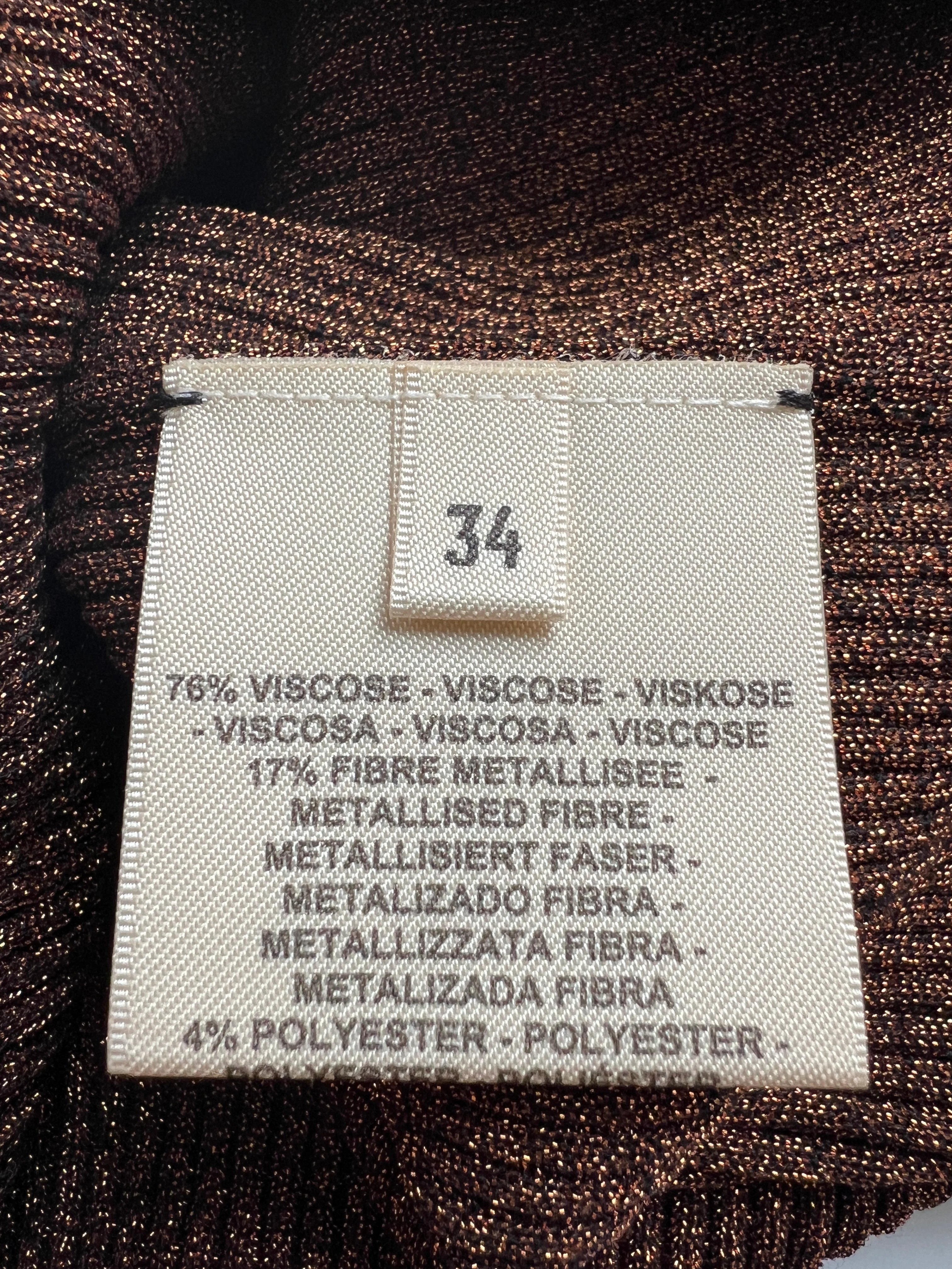 Hermès Bronze Metallic Knitted Longsleeve Jumper Size FR 34 (UK 6) - Image 11