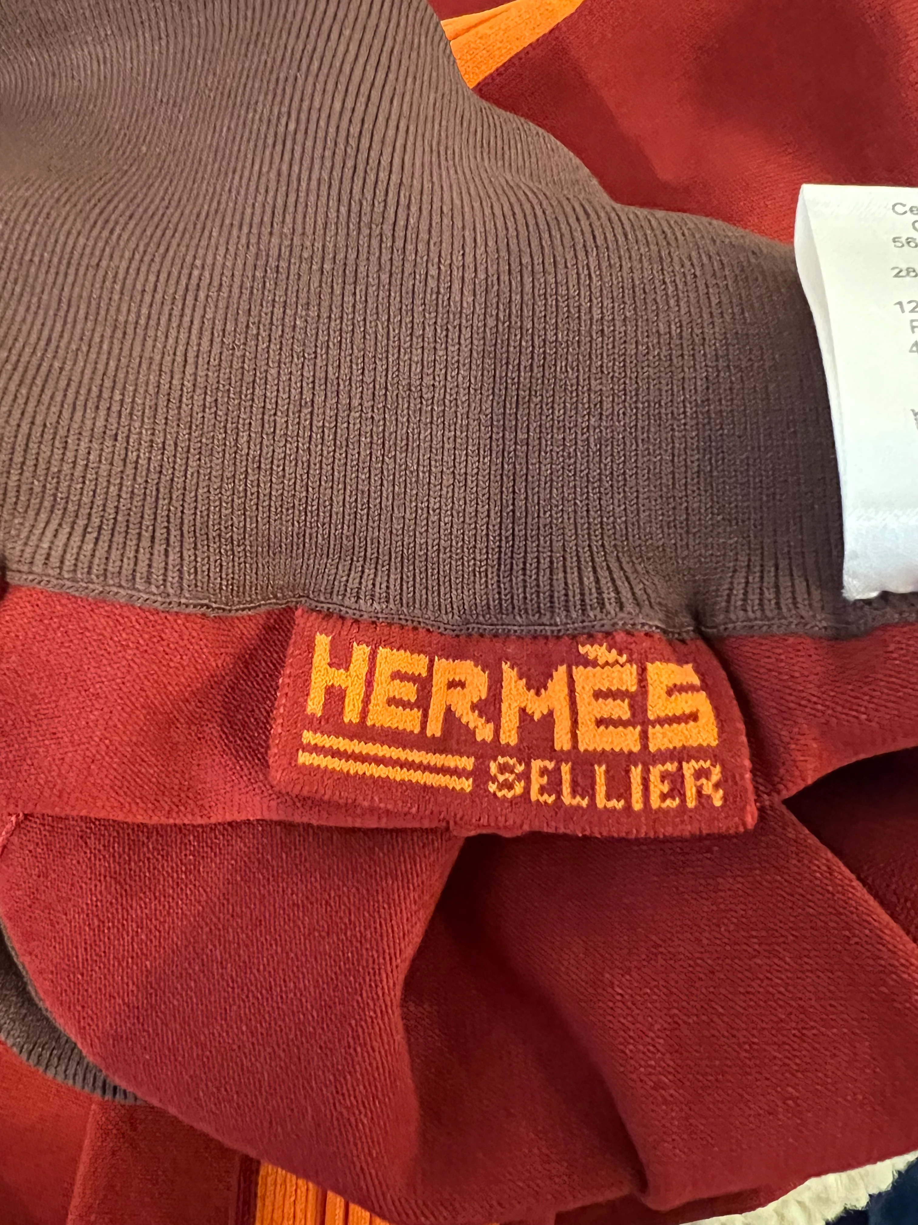 *CURRENT COLLECTION* Hermès Rouge Sellier and Orange Top and Leggings Yoga Set Size S (UK 8) RRP £1,120 - Image 15