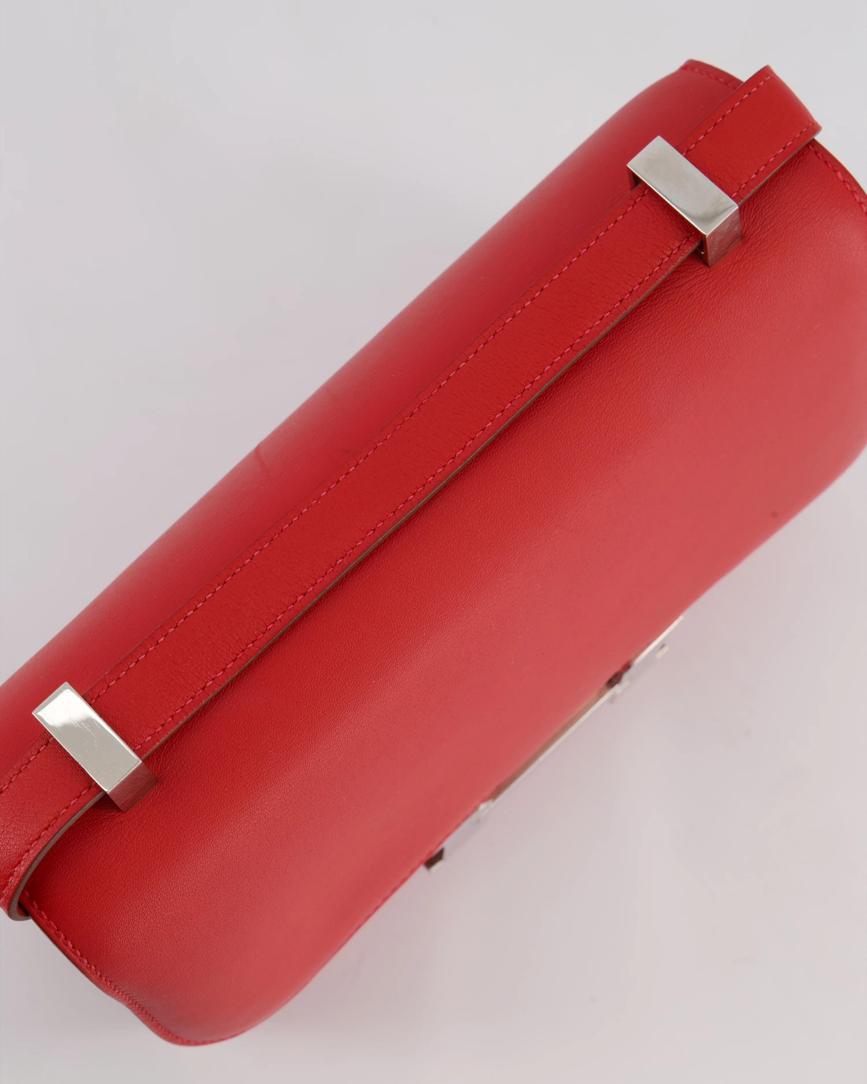 *FIRE PRICE* Hermès Constance III 24 Bag in Rouge Vif Evercolor Leather with Palladium Hardware - Image 17