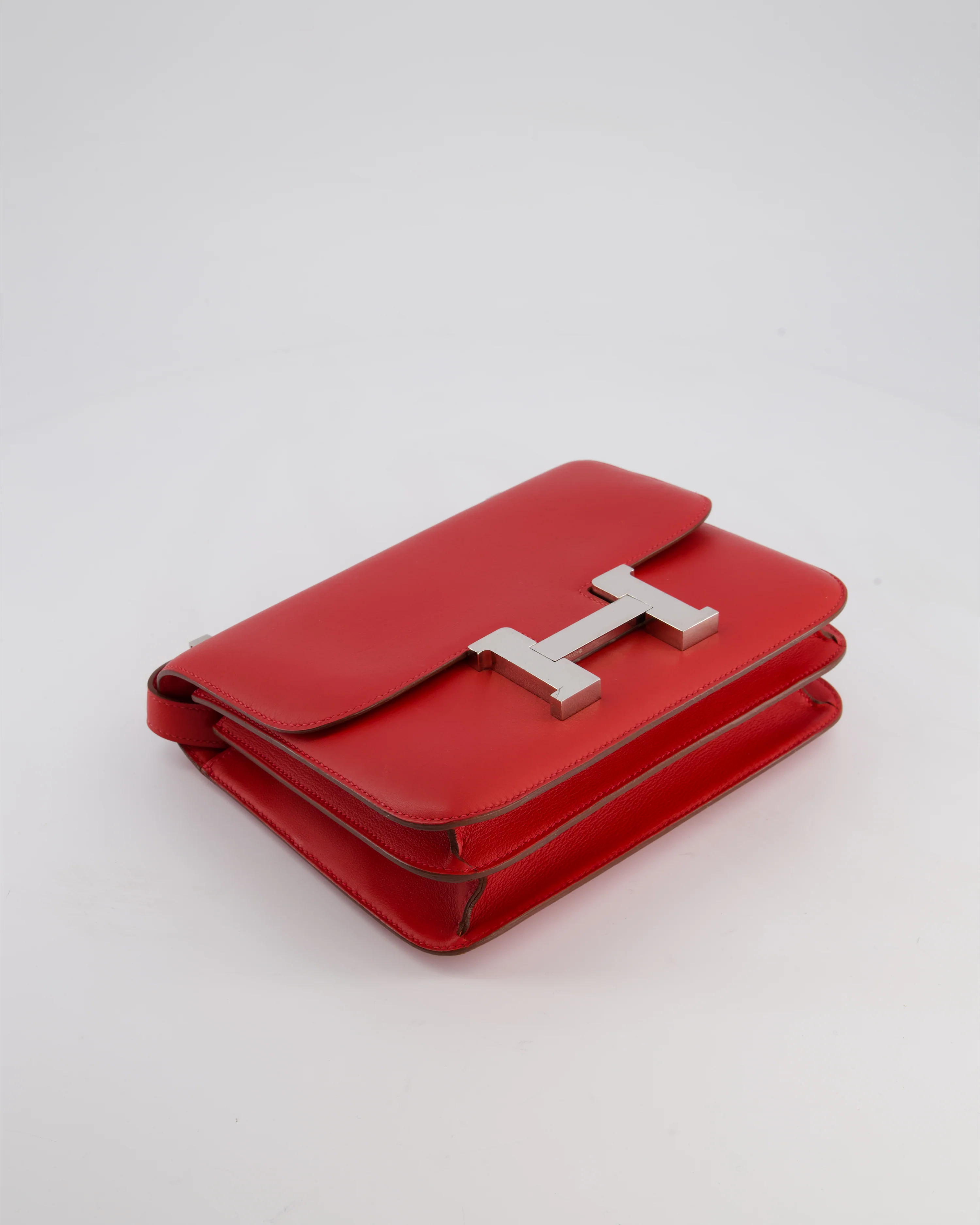 *FIRE PRICE* Hermès Constance III 24 Bag in Rouge Vif Evercolor Leather with Palladium Hardware - Image 18