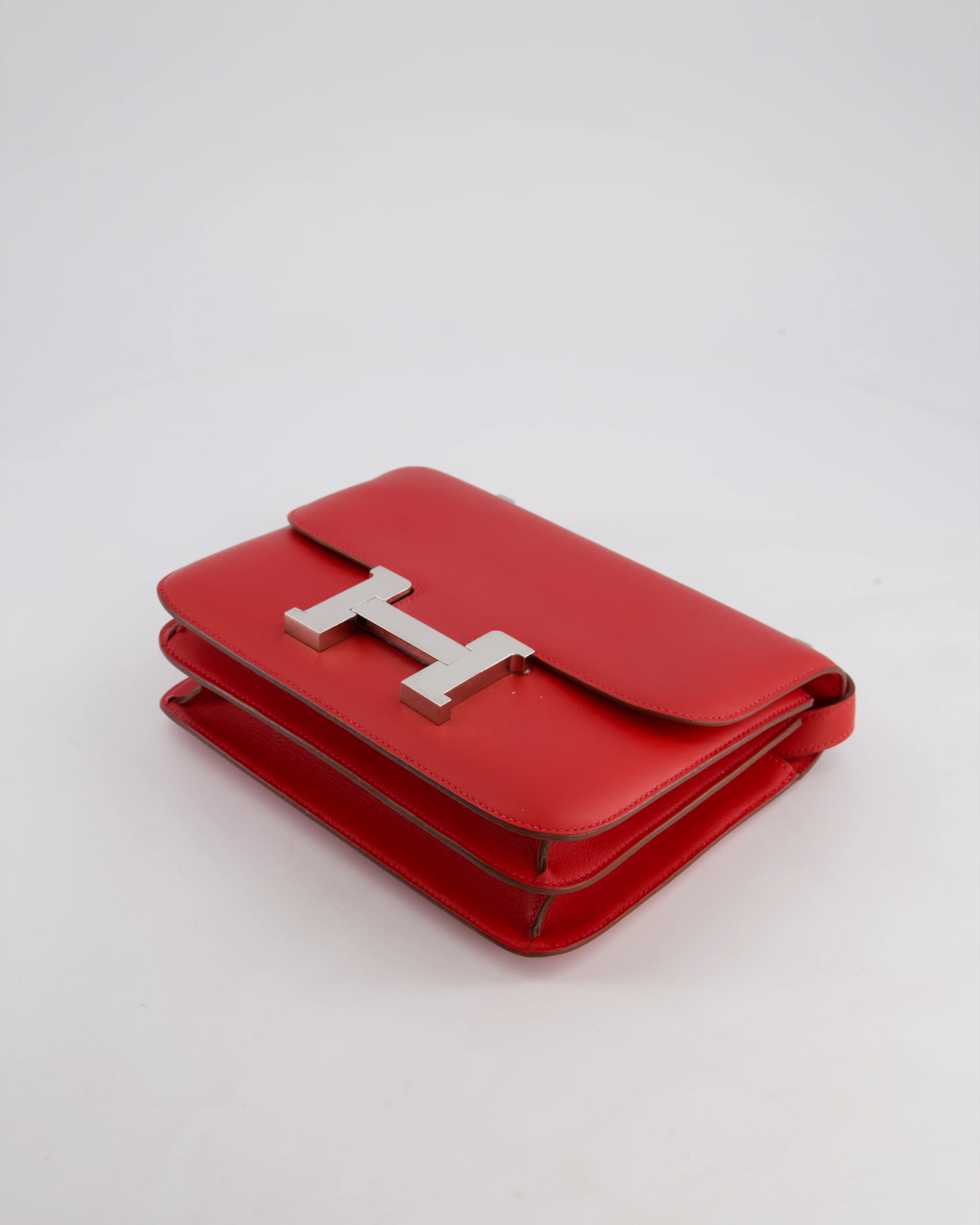 *FIRE PRICE* Hermès Constance III 24 Bag in Rouge Vif Evercolor Leather with Palladium Hardware - Image 19