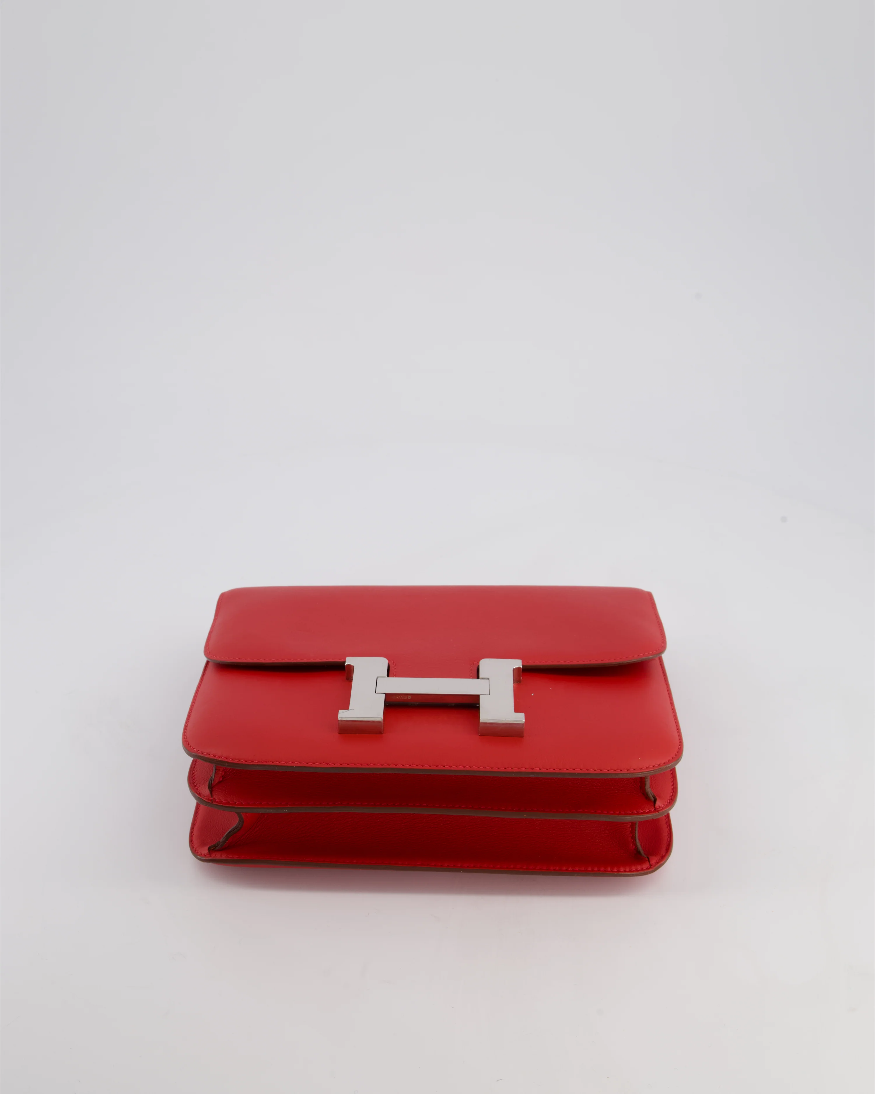 *FIRE PRICE* Hermès Constance III 24 Bag in Rouge Vif Evercolor Leather with Palladium Hardware - Image 20