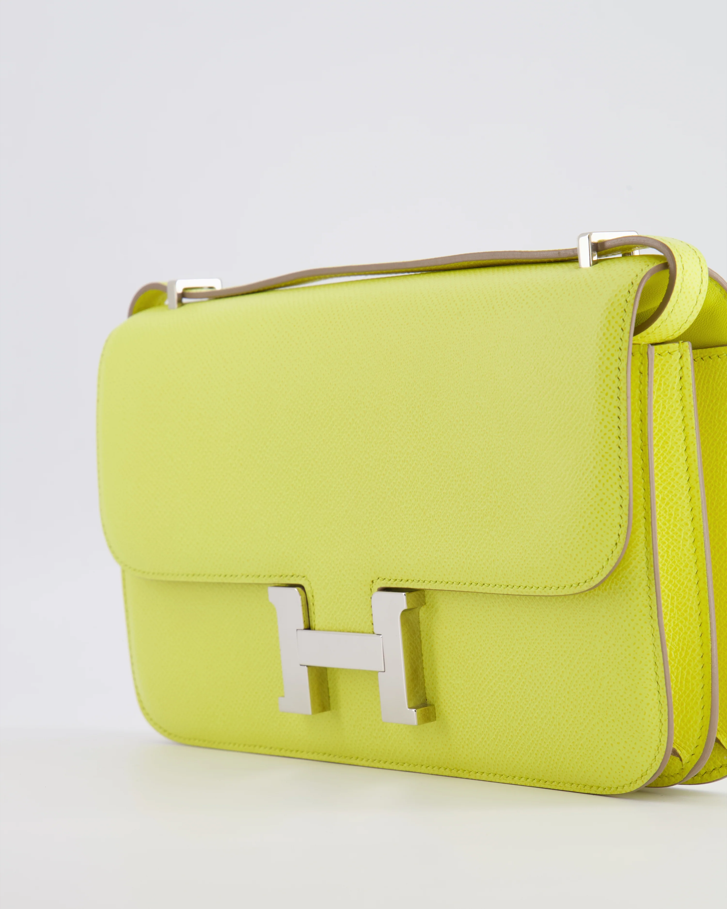 Hermès Constance Elan Bag in Jaune Soufre Epsom Leather with Palladium Hardware - Image 14