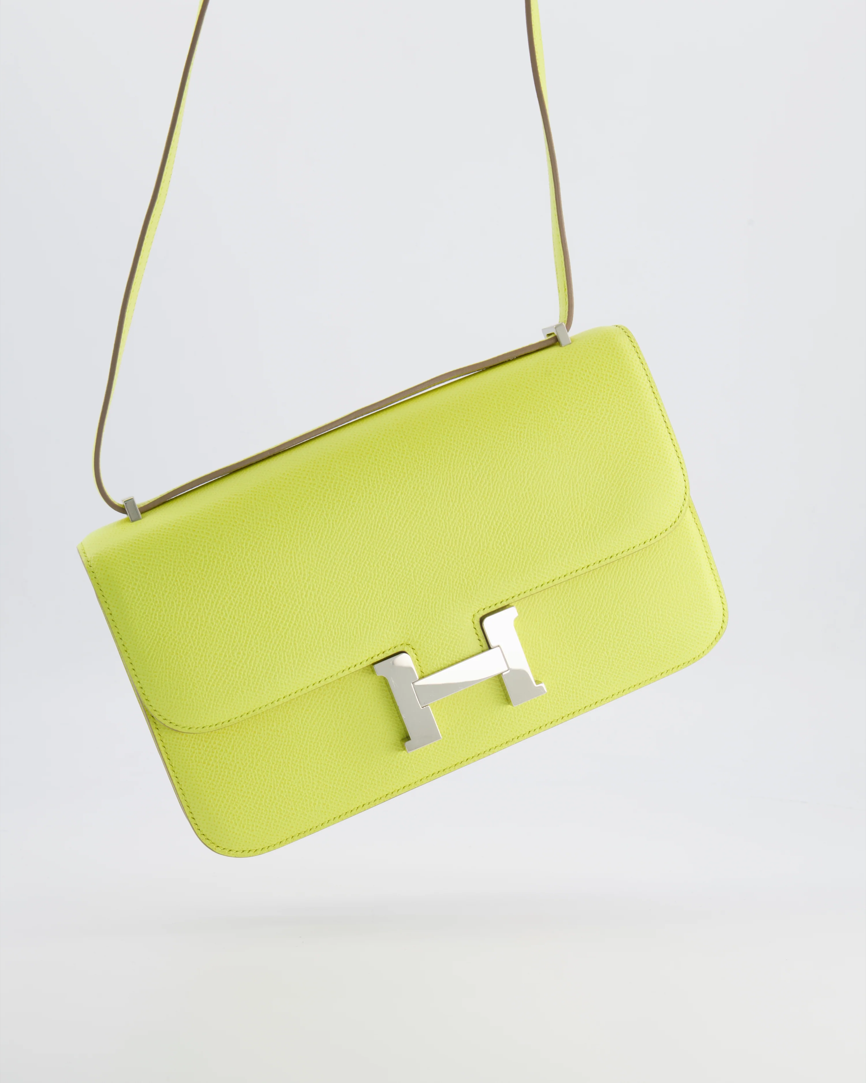 Hermès Constance Elan Bag in Jaune Soufre Epsom Leather with Palladium Hardware - Image 2