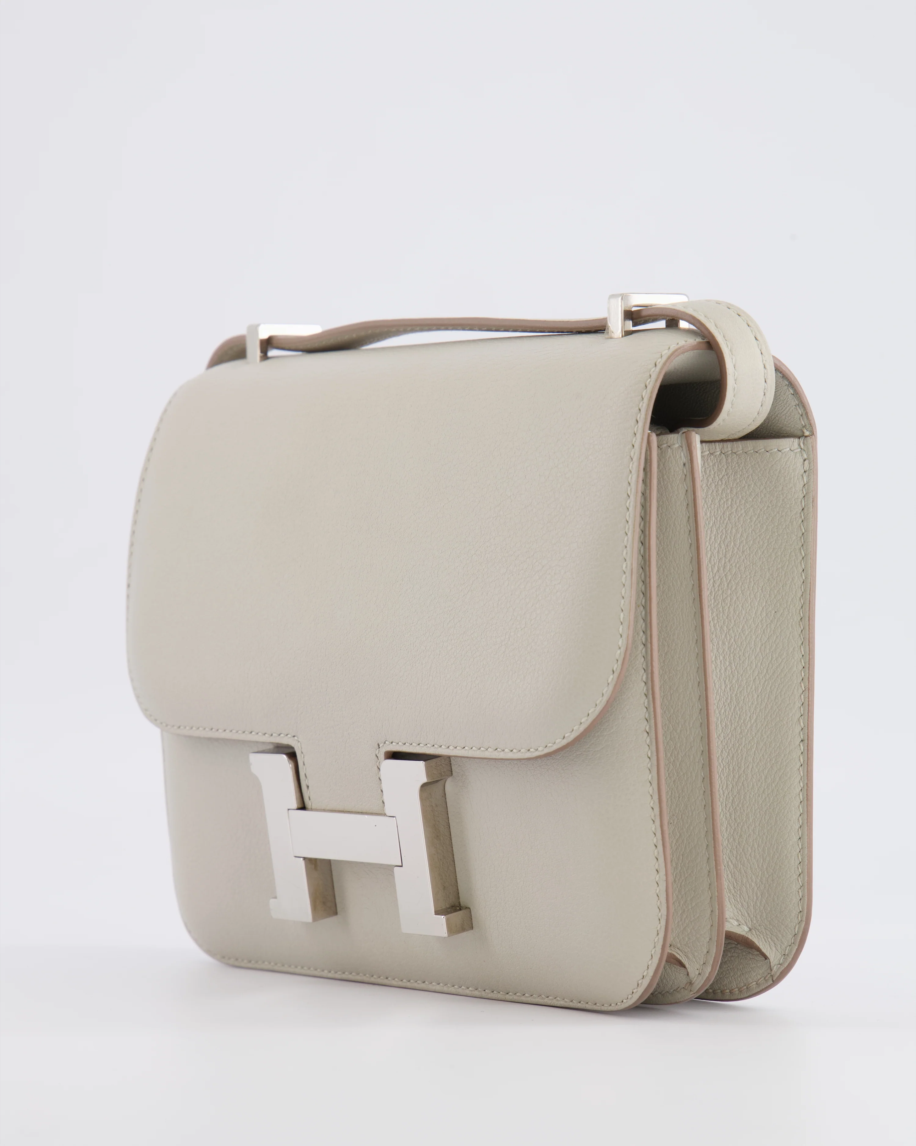 Hermès Constance III 18 Bag in Gris Perle Evercolor Leather with Palladium Hardware - Image 12