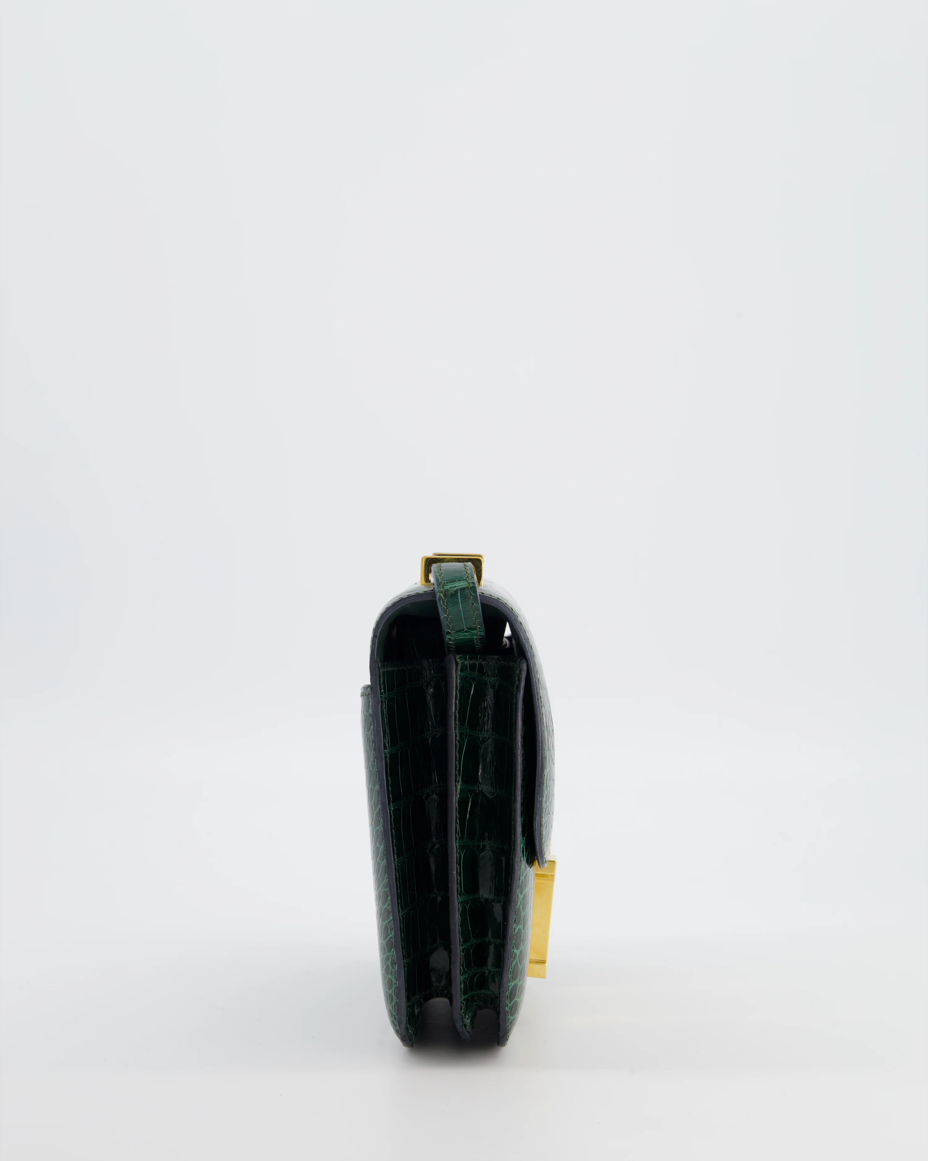 Hermès Constance III 18 Bag in Shiny Alligator Vert Fonce with Gold Hardware - Image 5