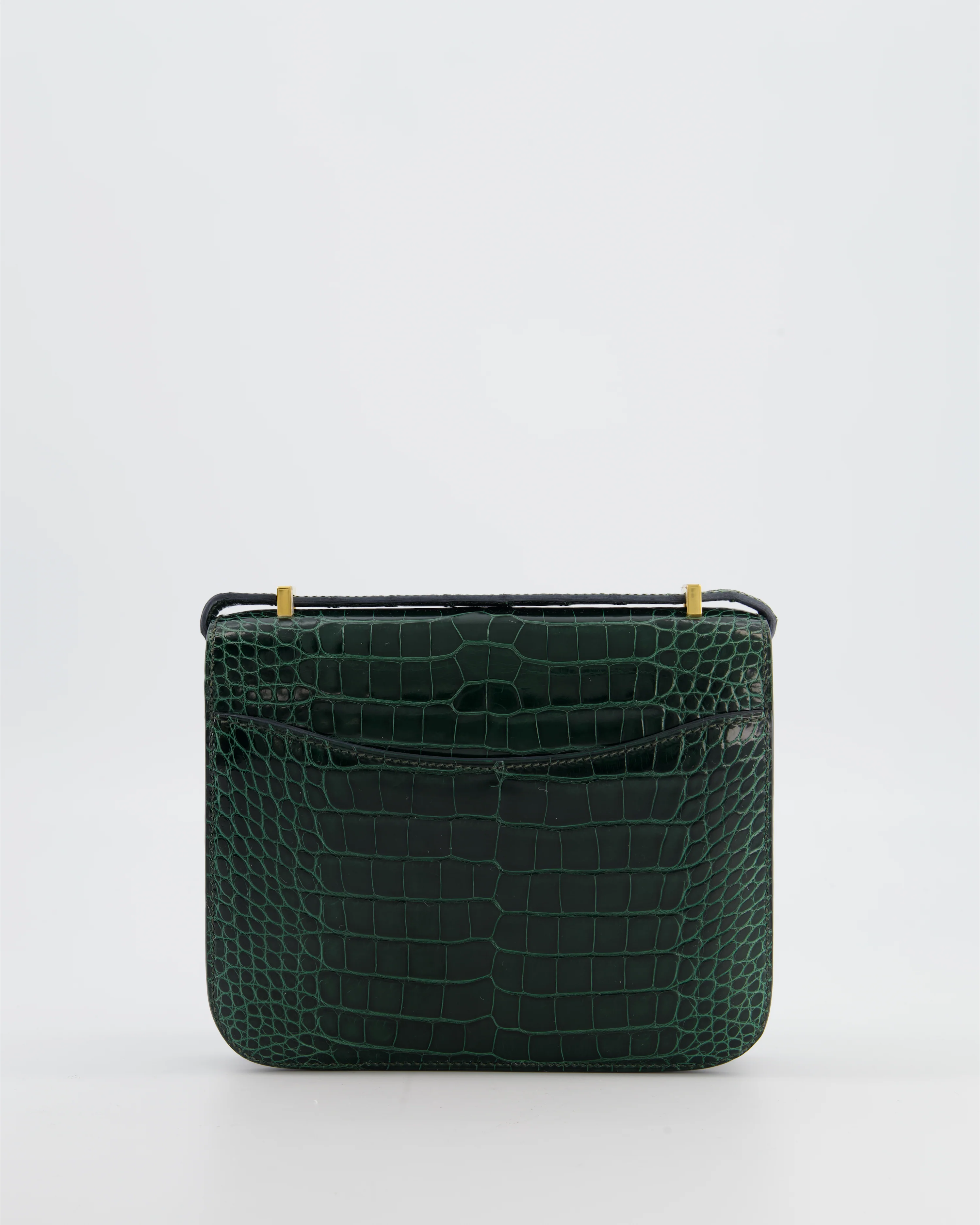 Hermès Constance III 18 Bag in Shiny Alligator Vert Fonce with Gold Hardware - Image 7