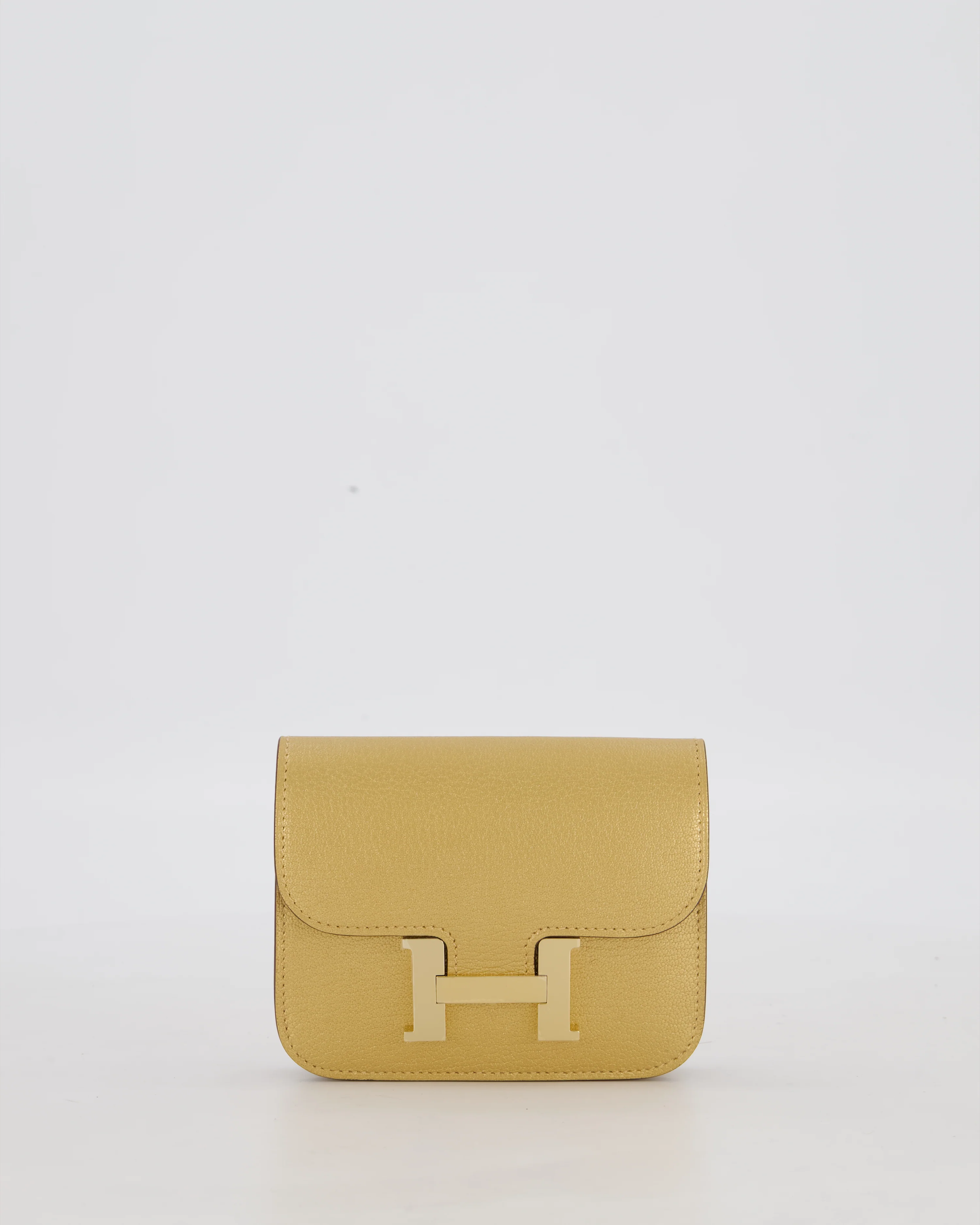 Hermès Constance Slim Belt Wallet Bag in Dore Chamkilight Chevre Leather with Permabrass Hardware