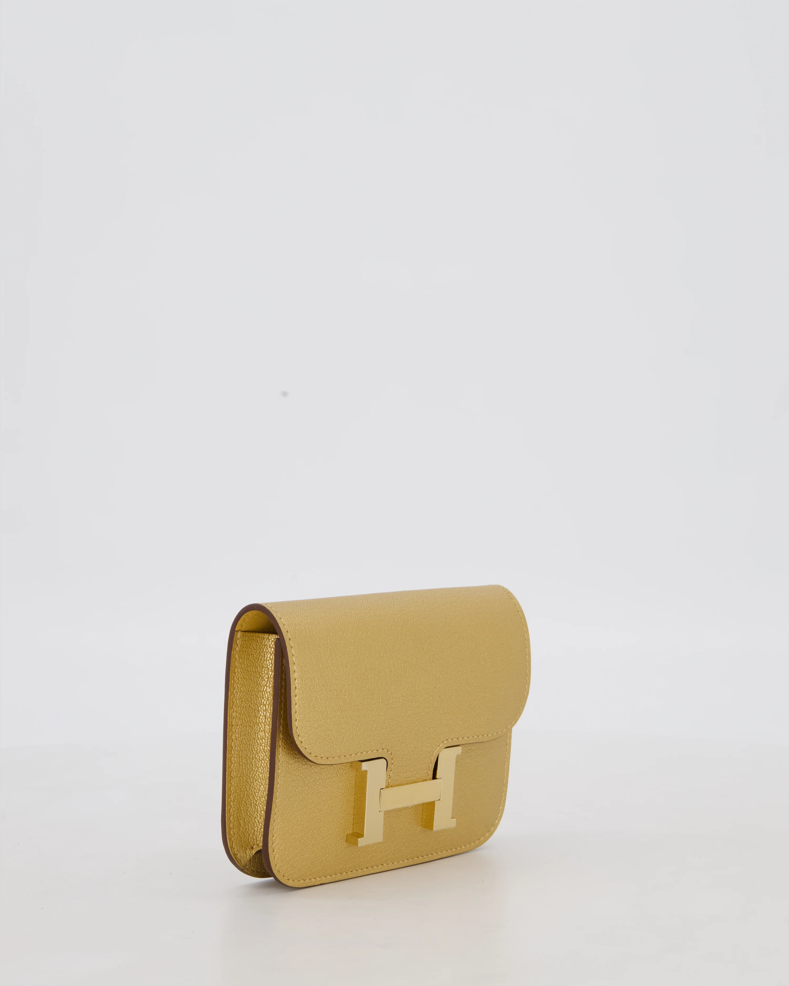Hermès Constance Slim Belt Wallet Bag in Dore Chamkilight Chevre Leather with Permabrass Hardware - Image 2