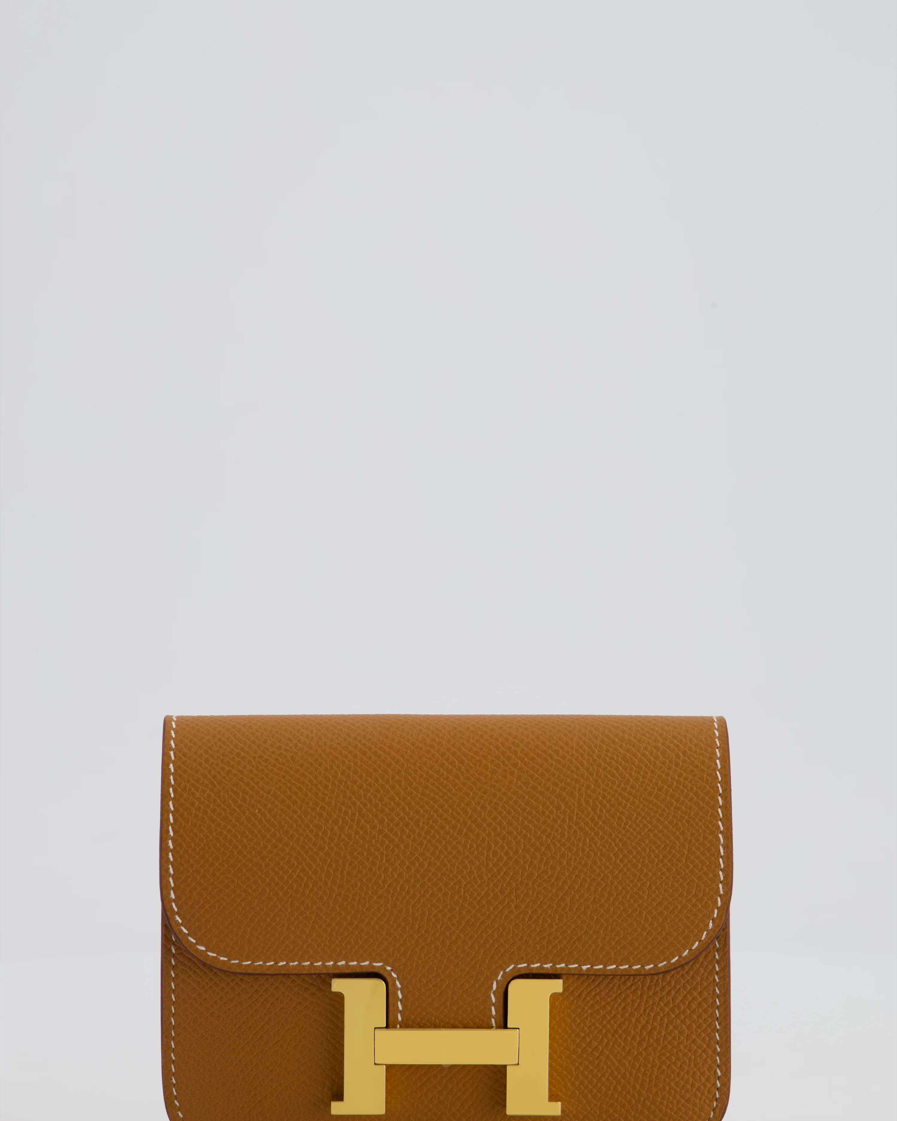 Hermès Constance Slim Belt Wallet Bag in Gold Epsom Leather with Pocket and Gold Hardware - Image 8