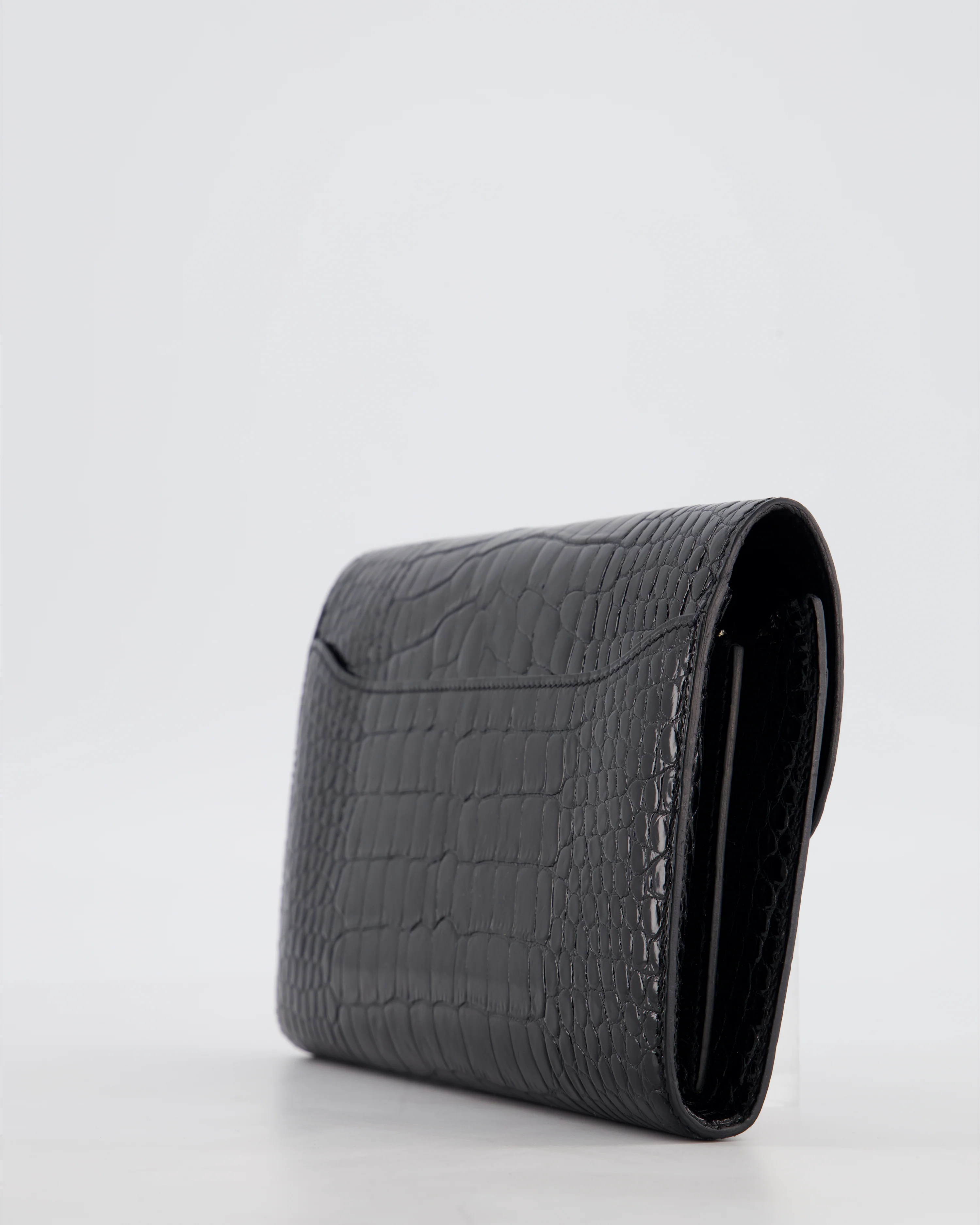 Hermès Constance Wallet in Noir Alligator with Palladium Hardware - Image 11